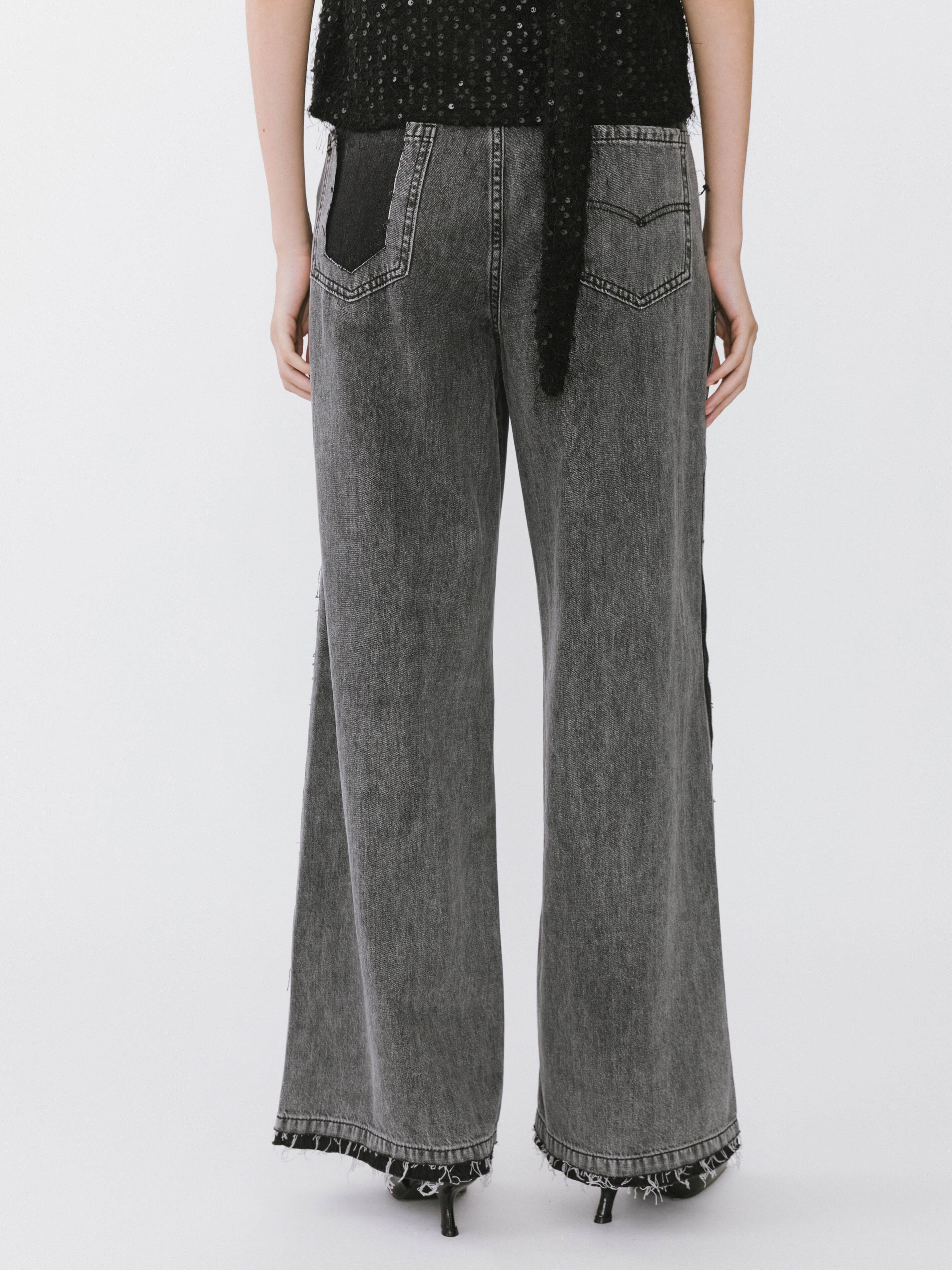 High Waist Barrel Leg Jeans-14