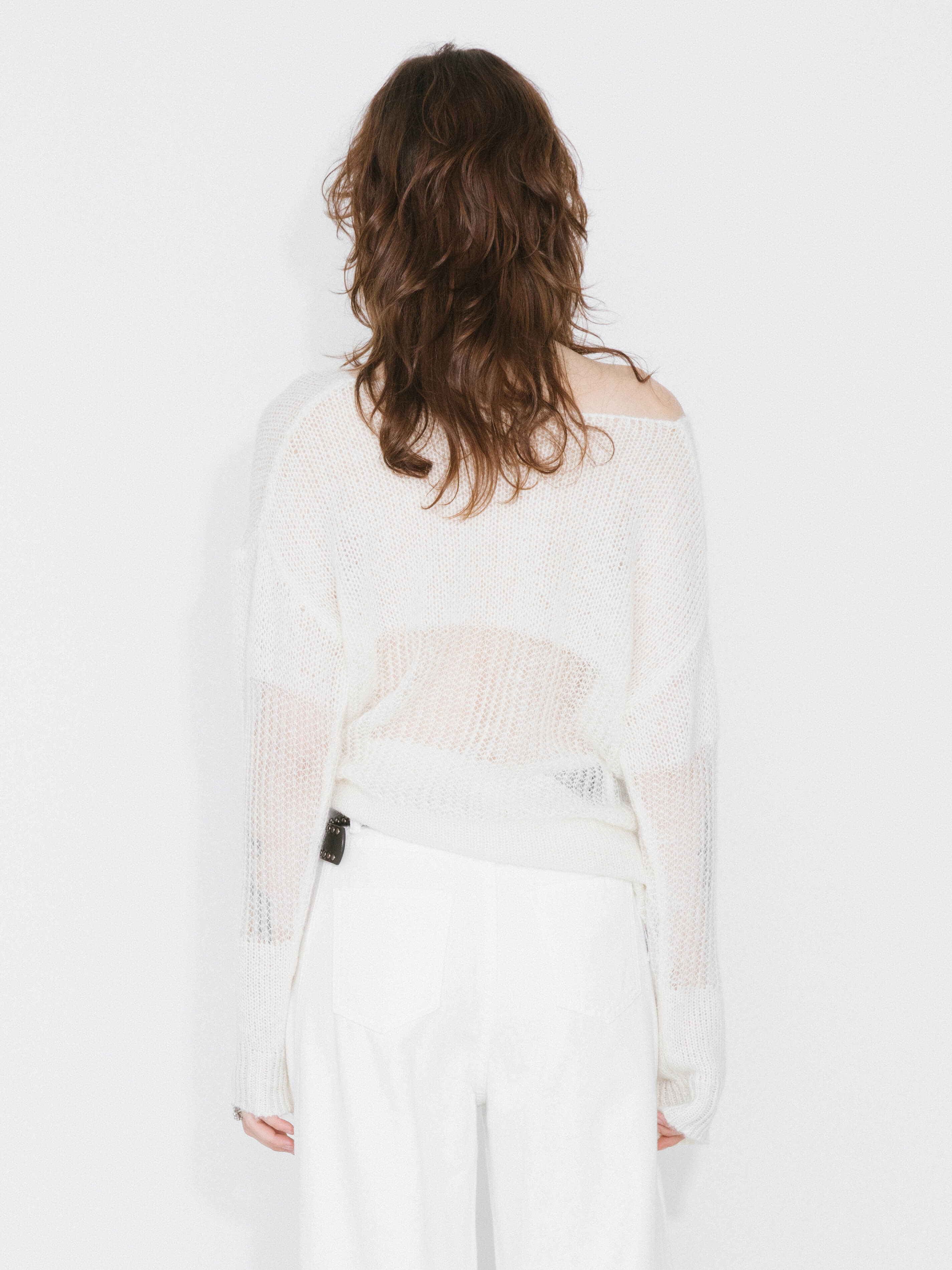 Off The Shoulder Stacked Long Sleeved Sweater-12