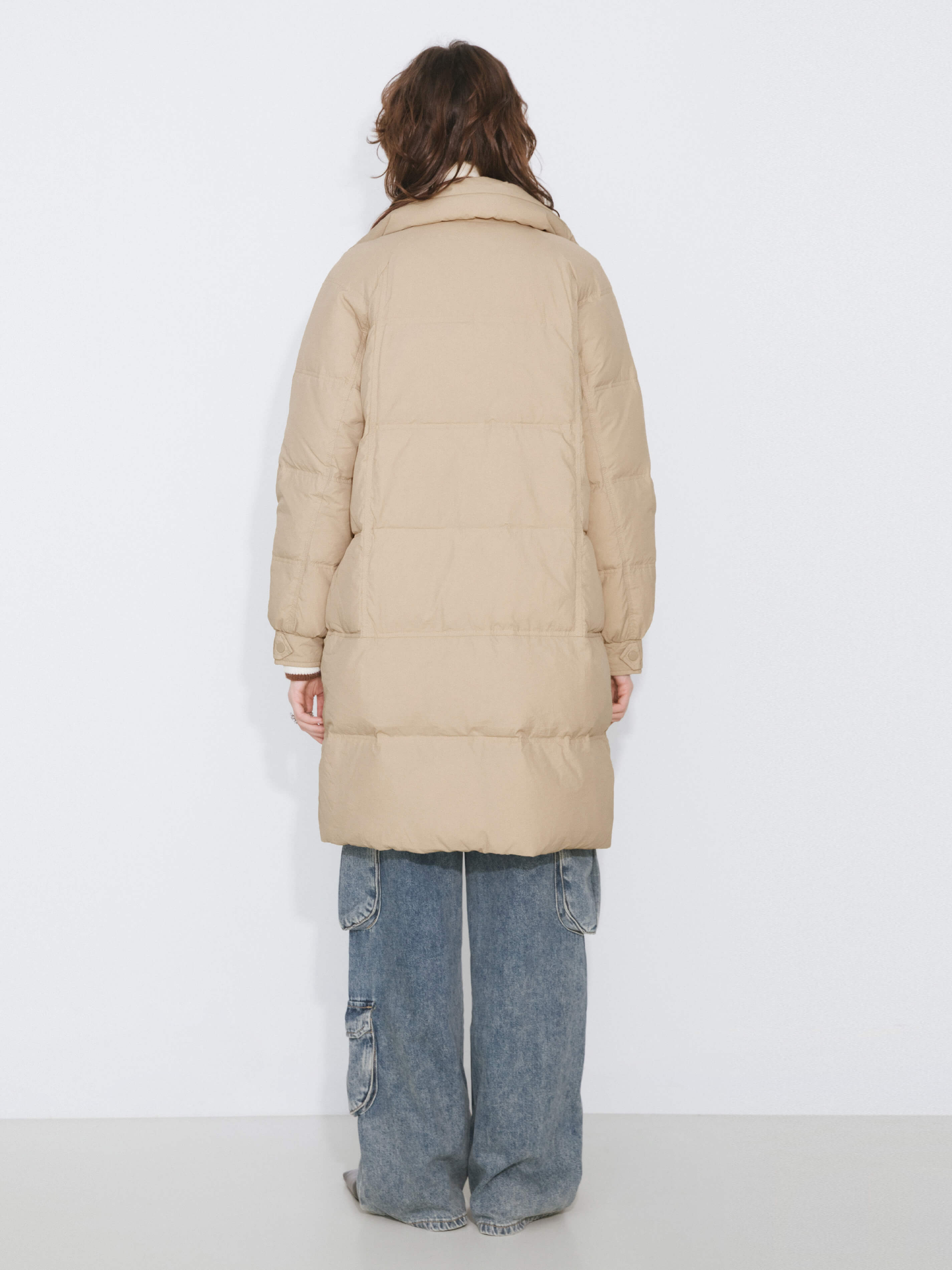 Raglan Long Puffer Down Coat-12