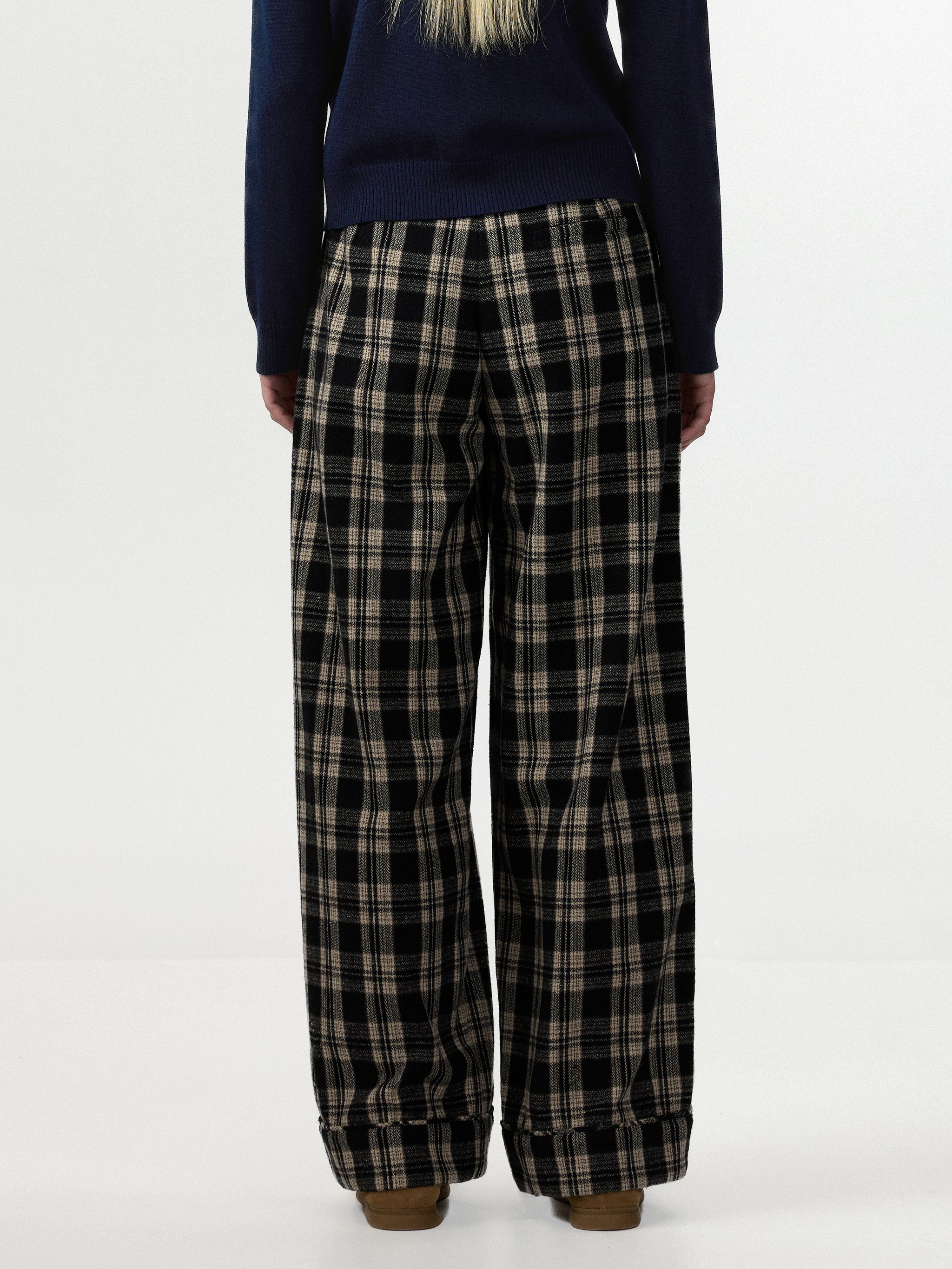 CUBIC Wool‑Blend Relaxed Straight‑Leg Trousers-12