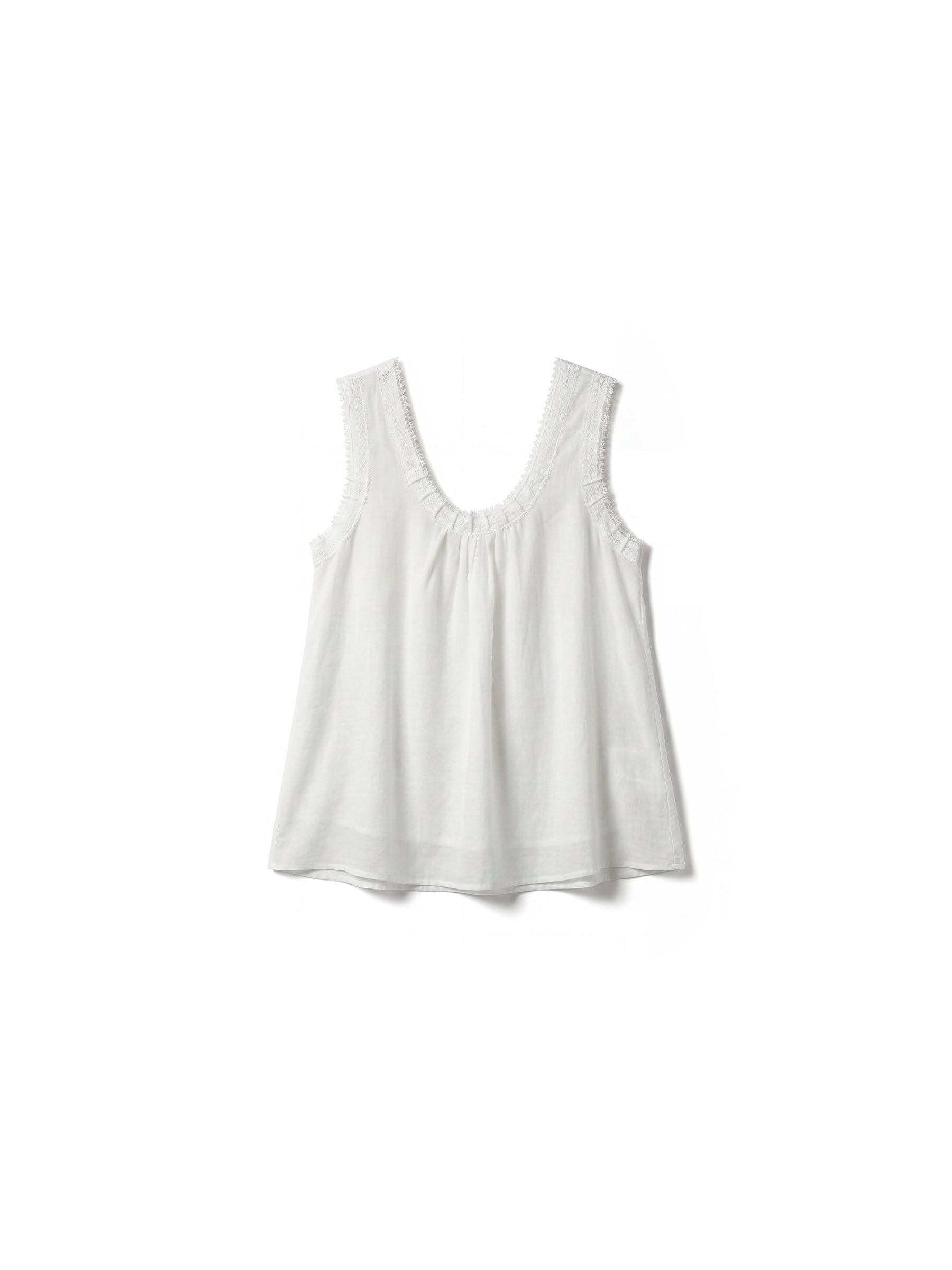CUBIC Lace Trim Scoop Neck Sleeveless Top-12