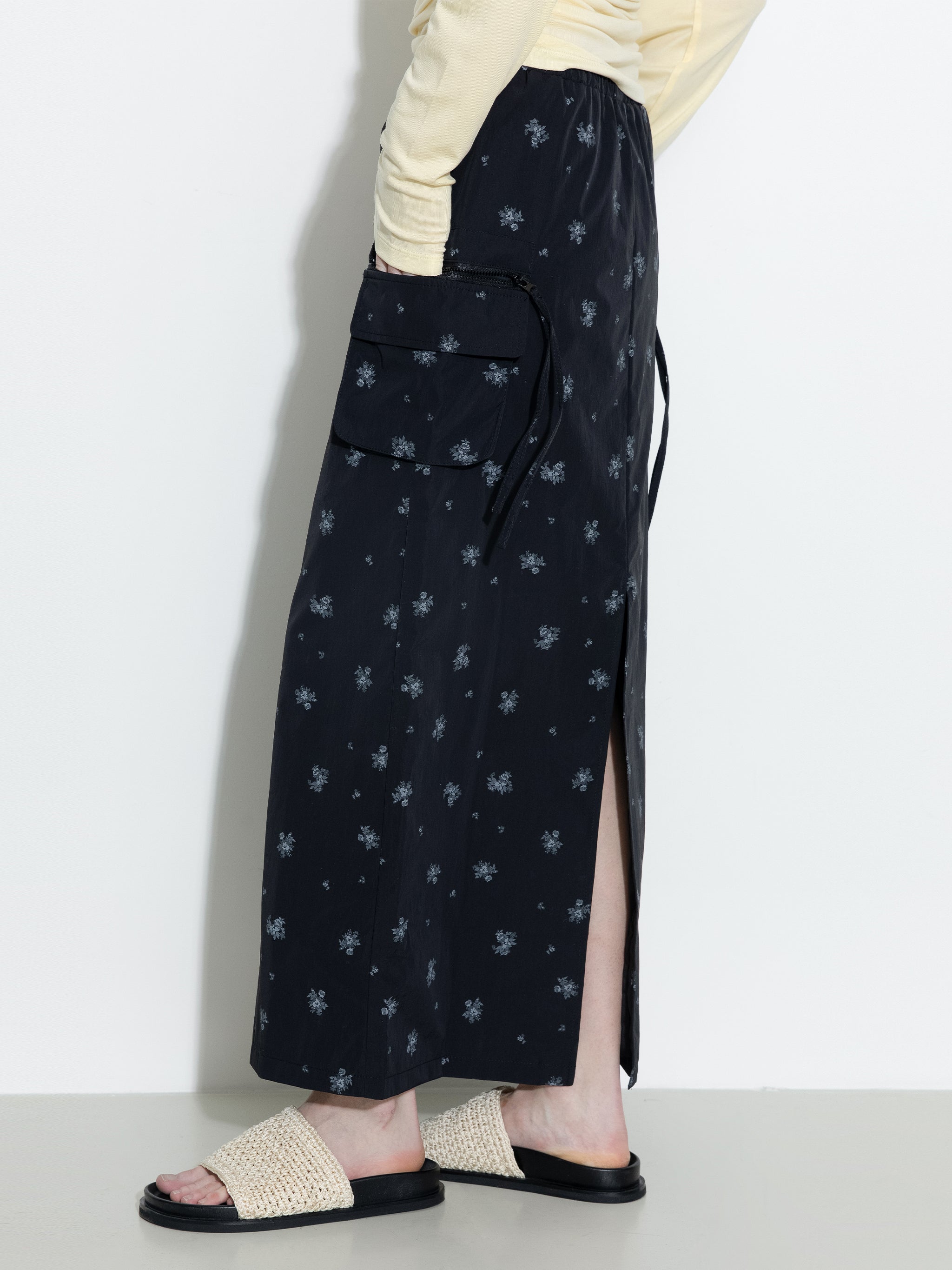 A-line Floral Skirt-12