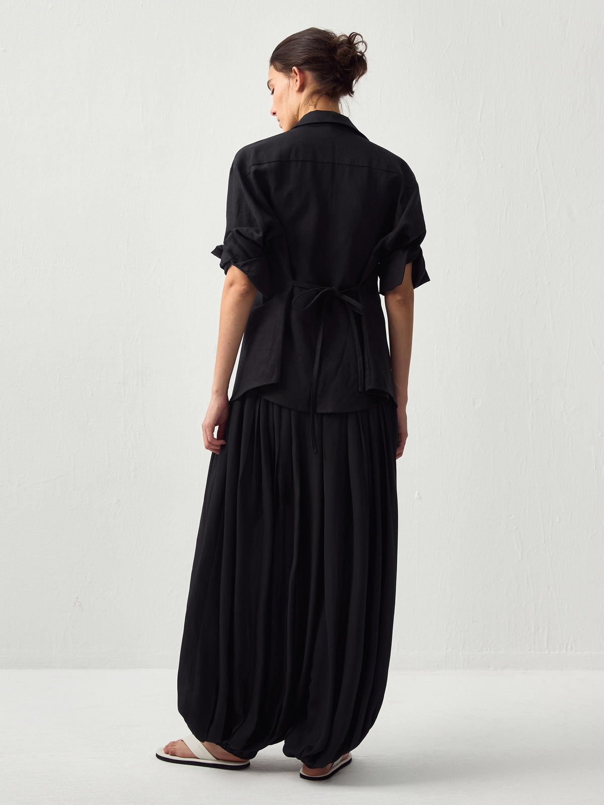 CUBIC Utility Cinched Linen Shirt-12