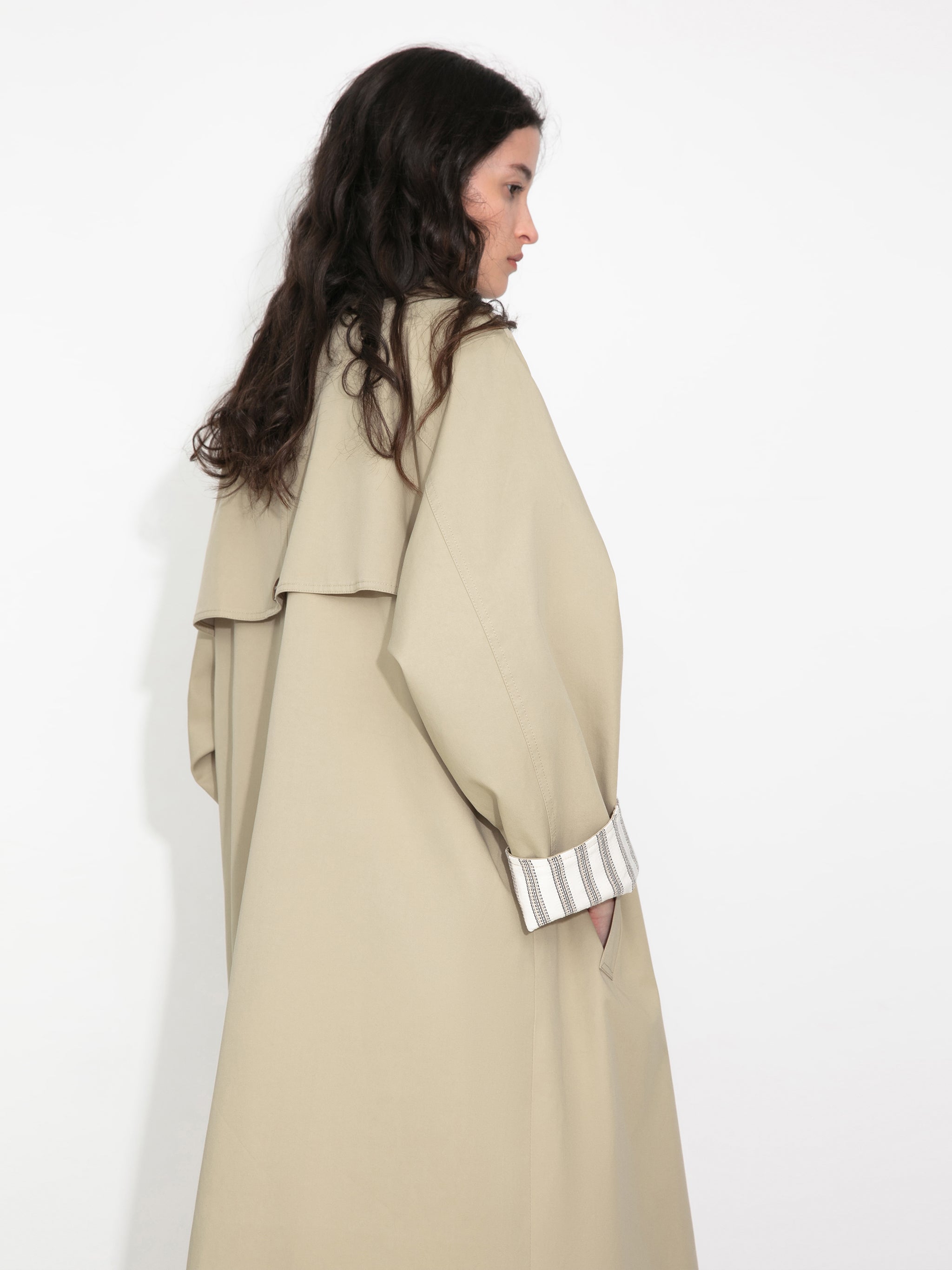 Macintosh Trench Coat with Striped Lining-12