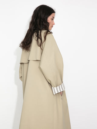 Macintosh Trench Coat with Striped Lining