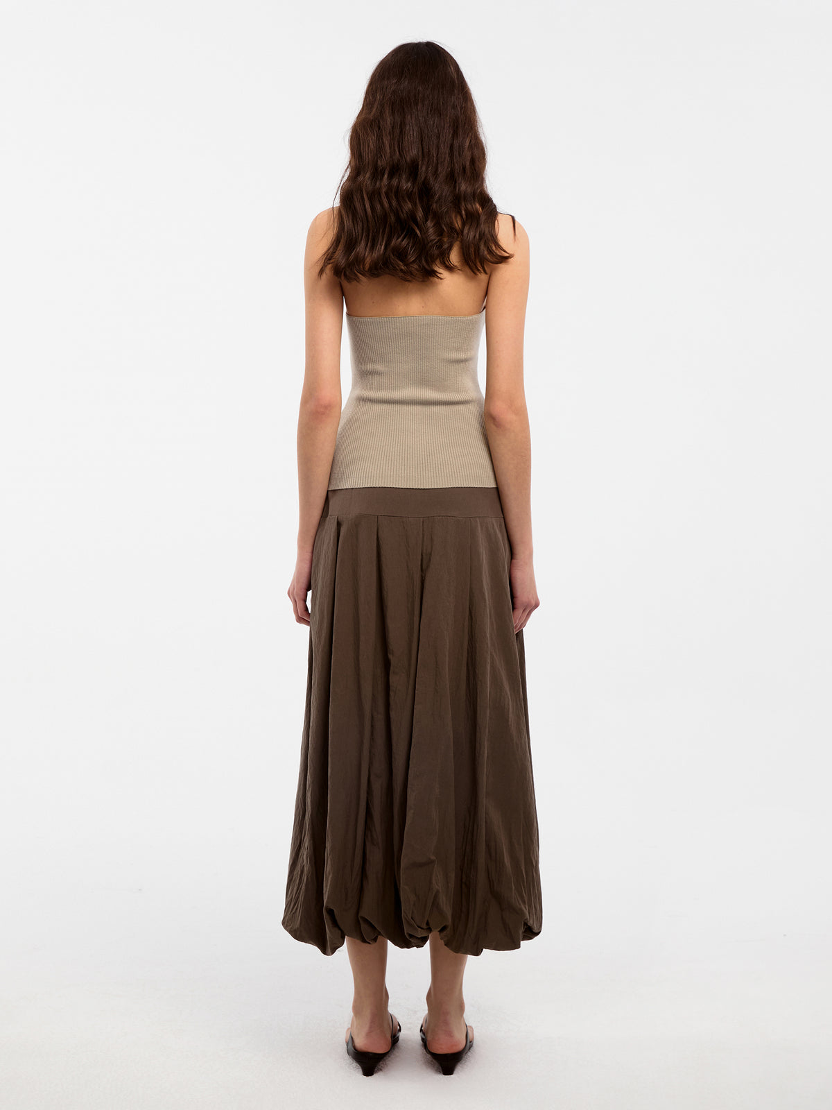 CUBIC Lyocell Pleated Tulip Skirt-12