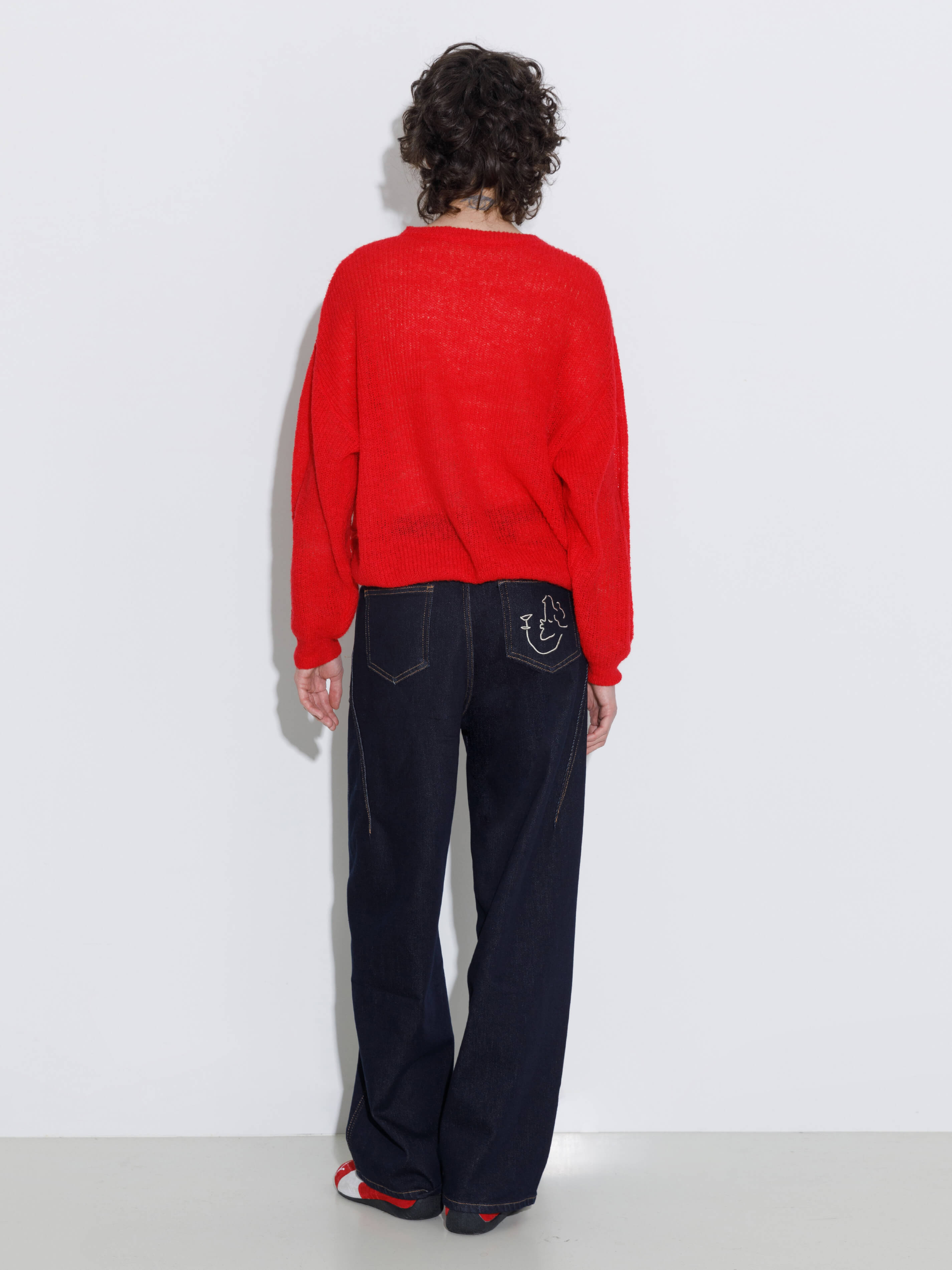 "CUBIC" Embroidered Crewneck Sweater-12