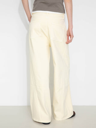 High-Waisted Wide-Leg Straight Jeans