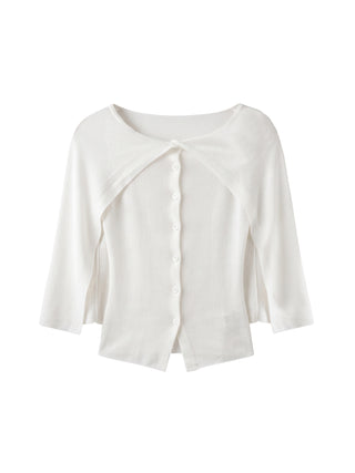 CUBIC Cape-Style Button Front Top