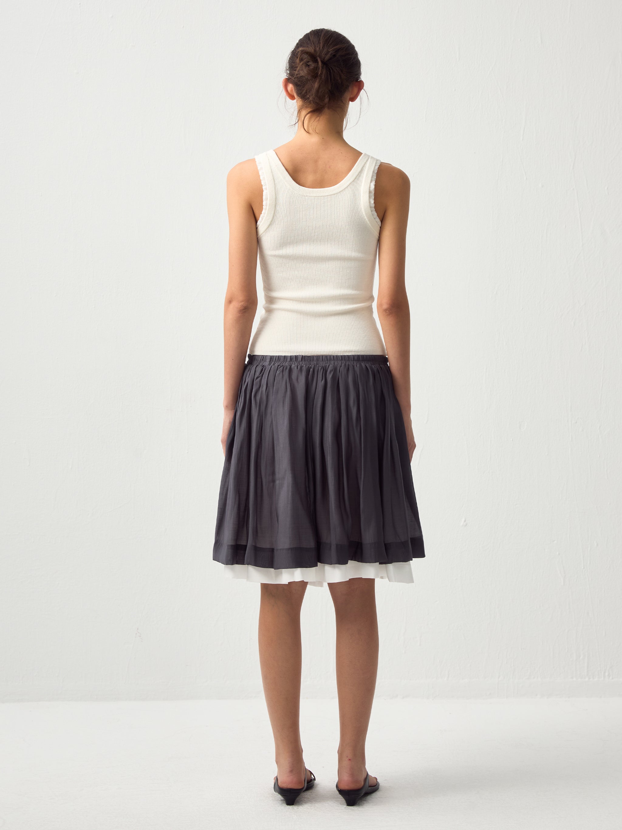 CUBIC Chic Lyocell Tiered Flare Skirt-12