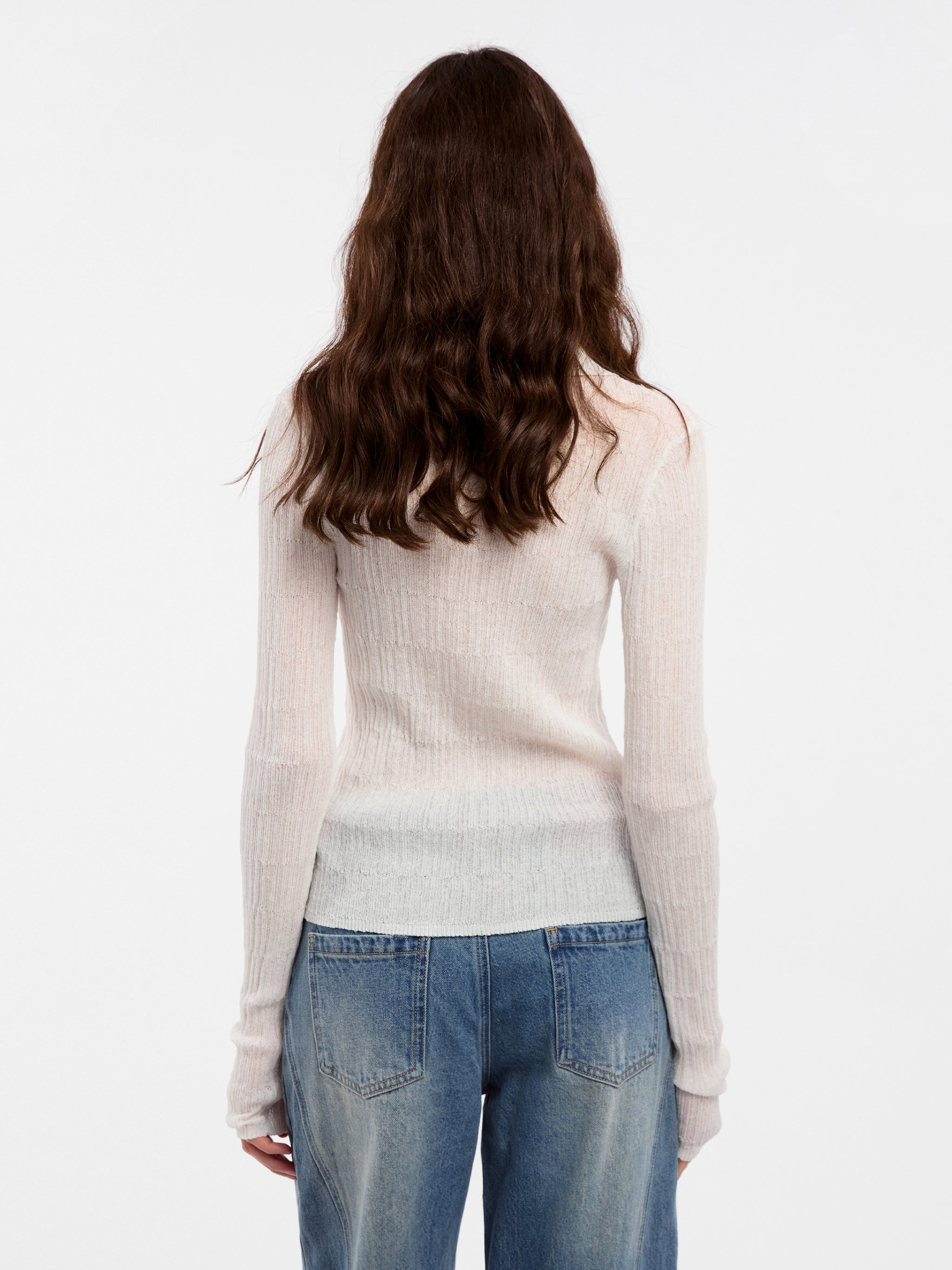 CUBIC Linen Collared Long-Sleeved Knit Sweater-12
