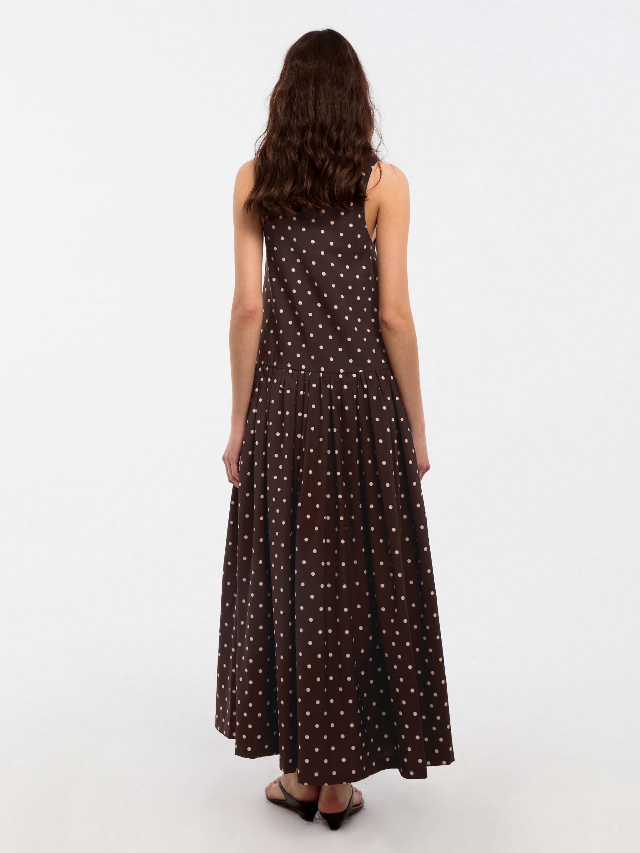 CUBIC Lyocell Solid Color Long Dress-12