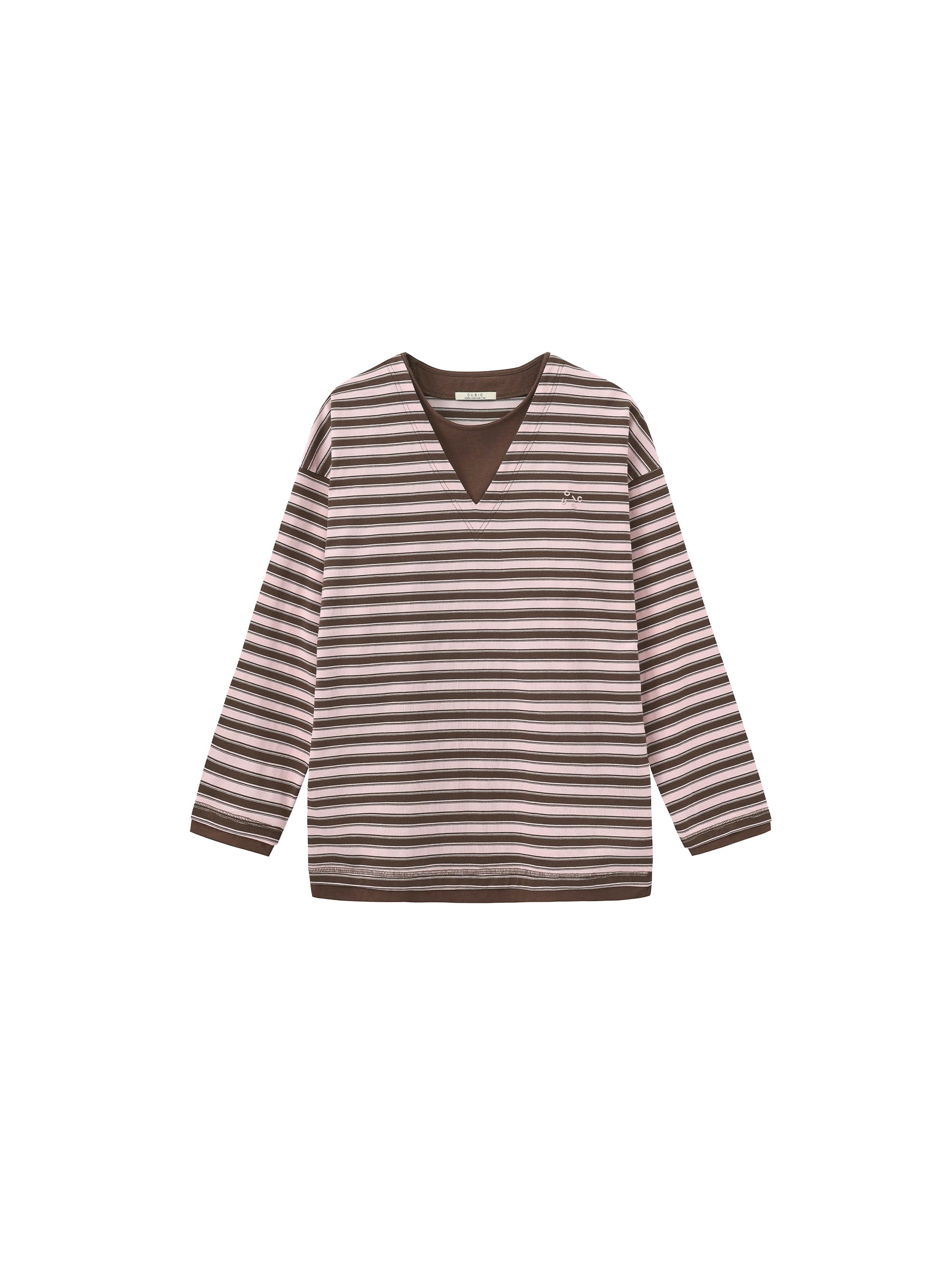 Contrast Stripe Oversized Long-Sleeve Top-13