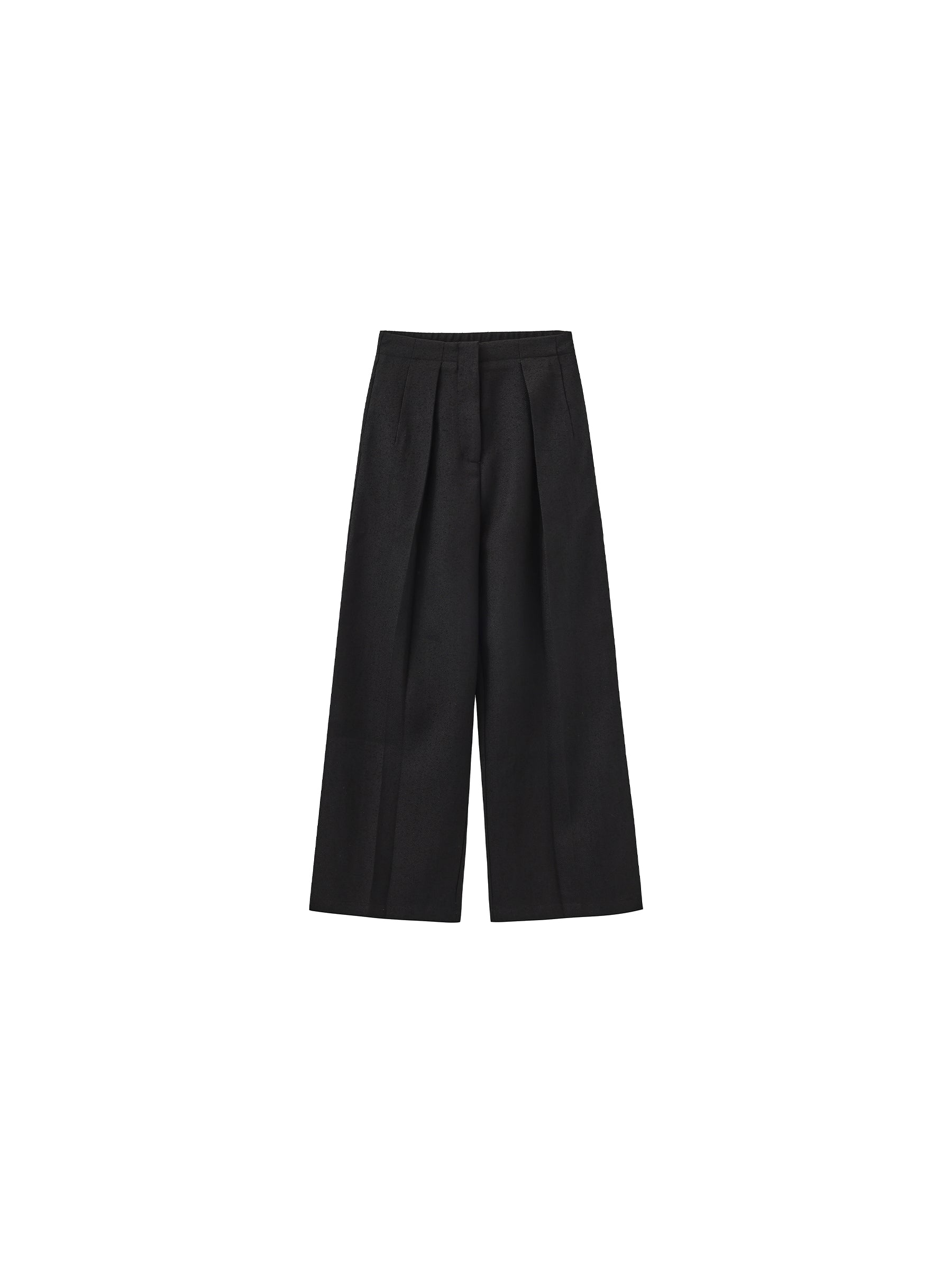 Draped Pleated Wide-Leg Pants-13