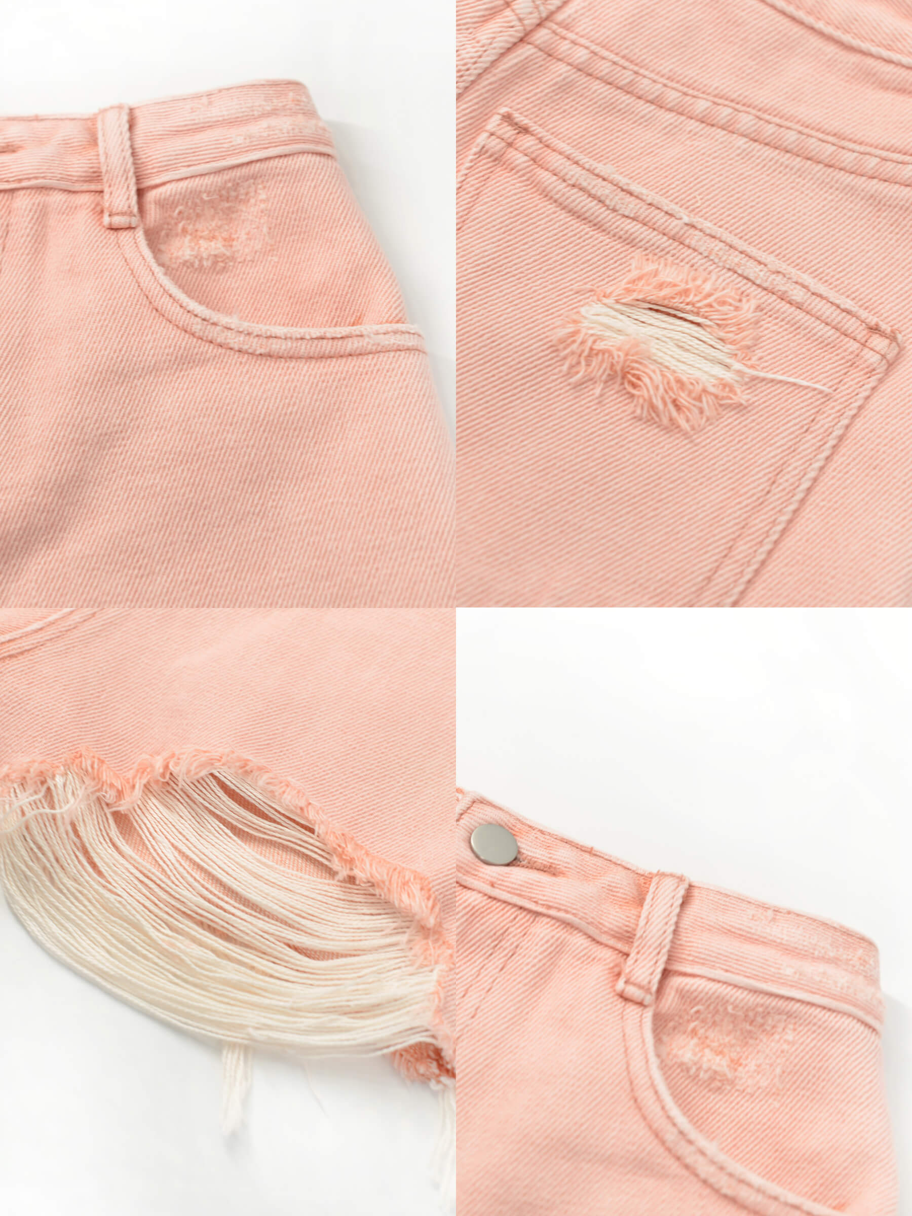 Raw Edge Distressed Mini Shorts-7