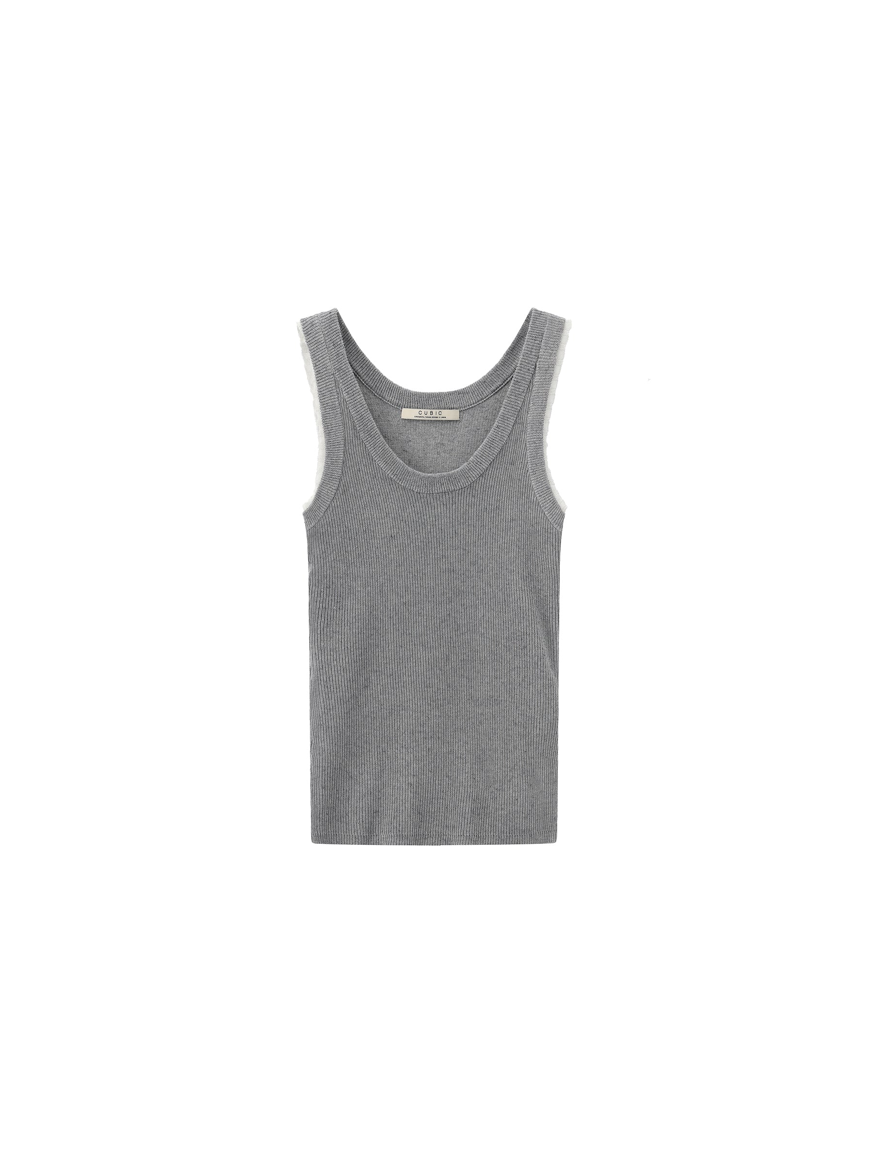 CUBIC Lace-trimmed Linen Knit Vest-13