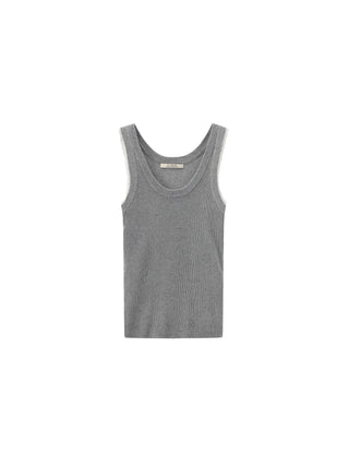 CUBIC Lace-trimmed Linen Knit Vest