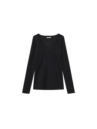 CUBIC Tencel Linen Blend V-Neck Knit Sweater