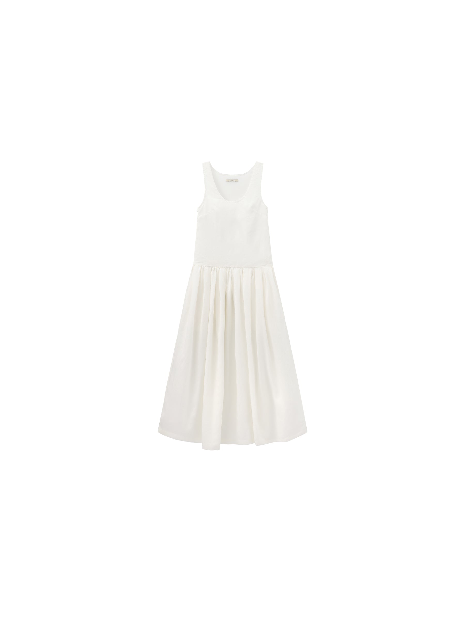 CUBIC Lyocell Solid Color Long Dress-13