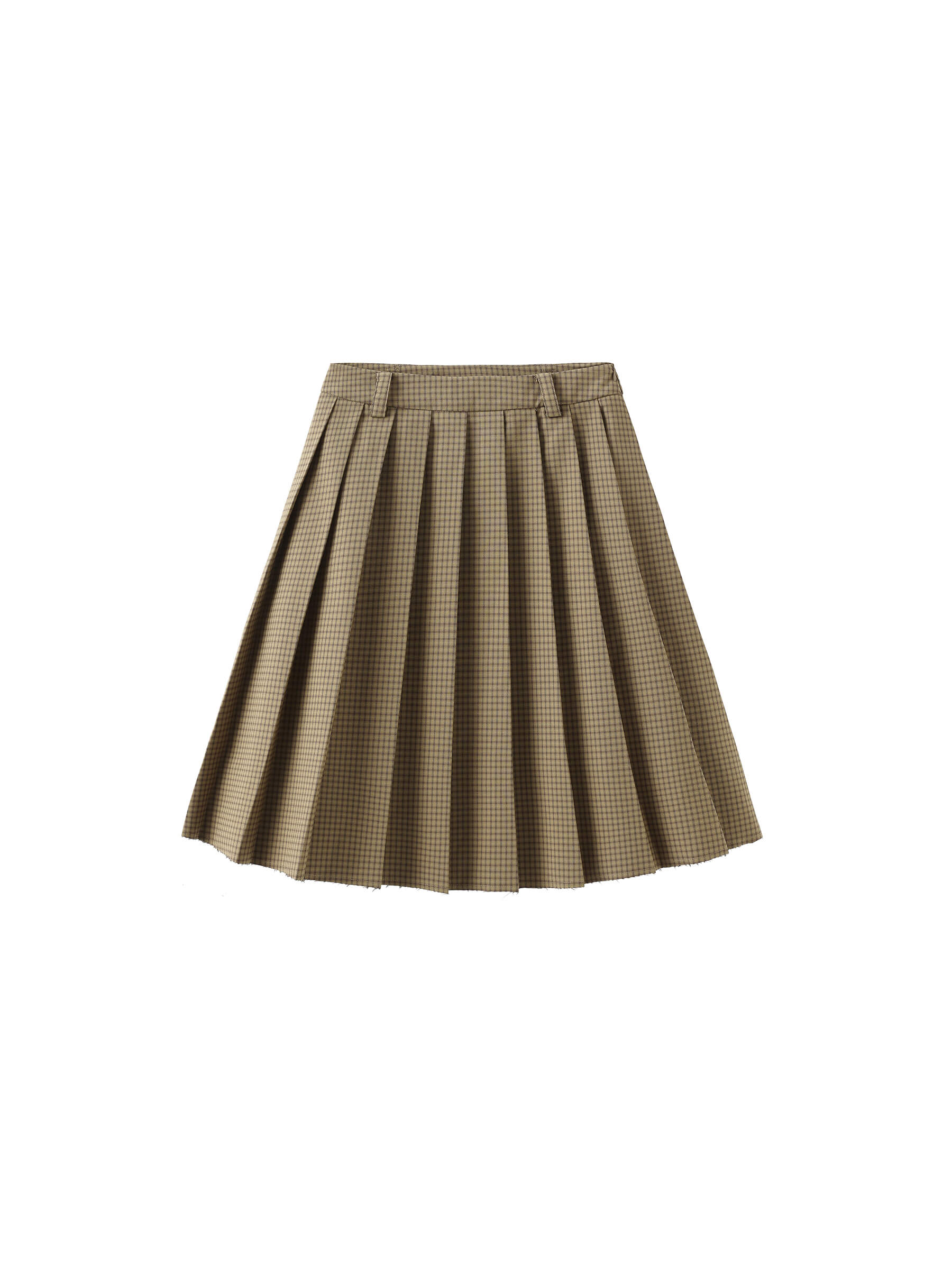 Plaid Pleated Skirt-15
