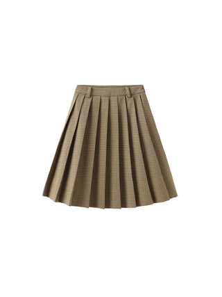 Plaid Pleated Skirt