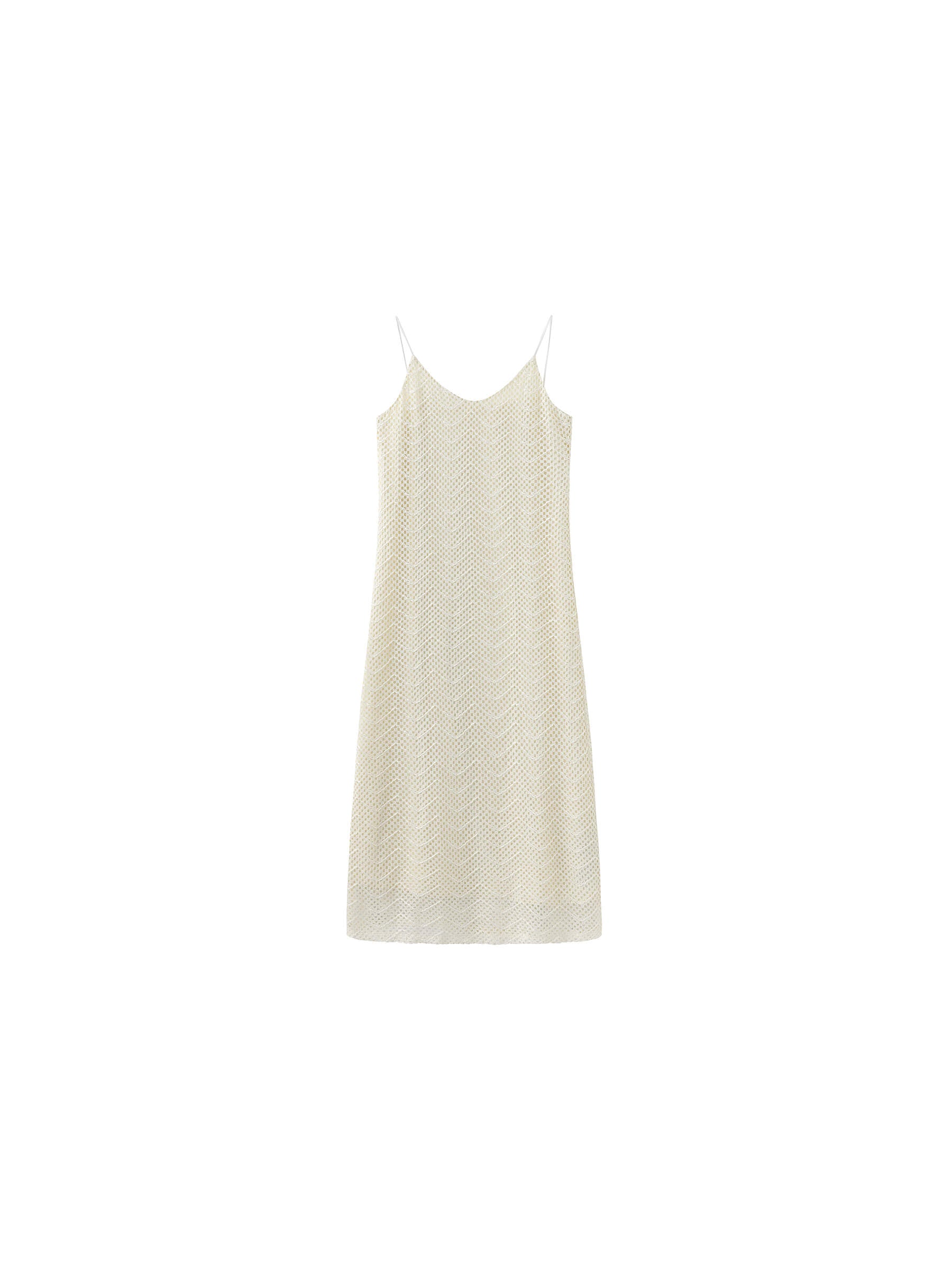 Lace Hollow Out A-Line Sling Dress-13