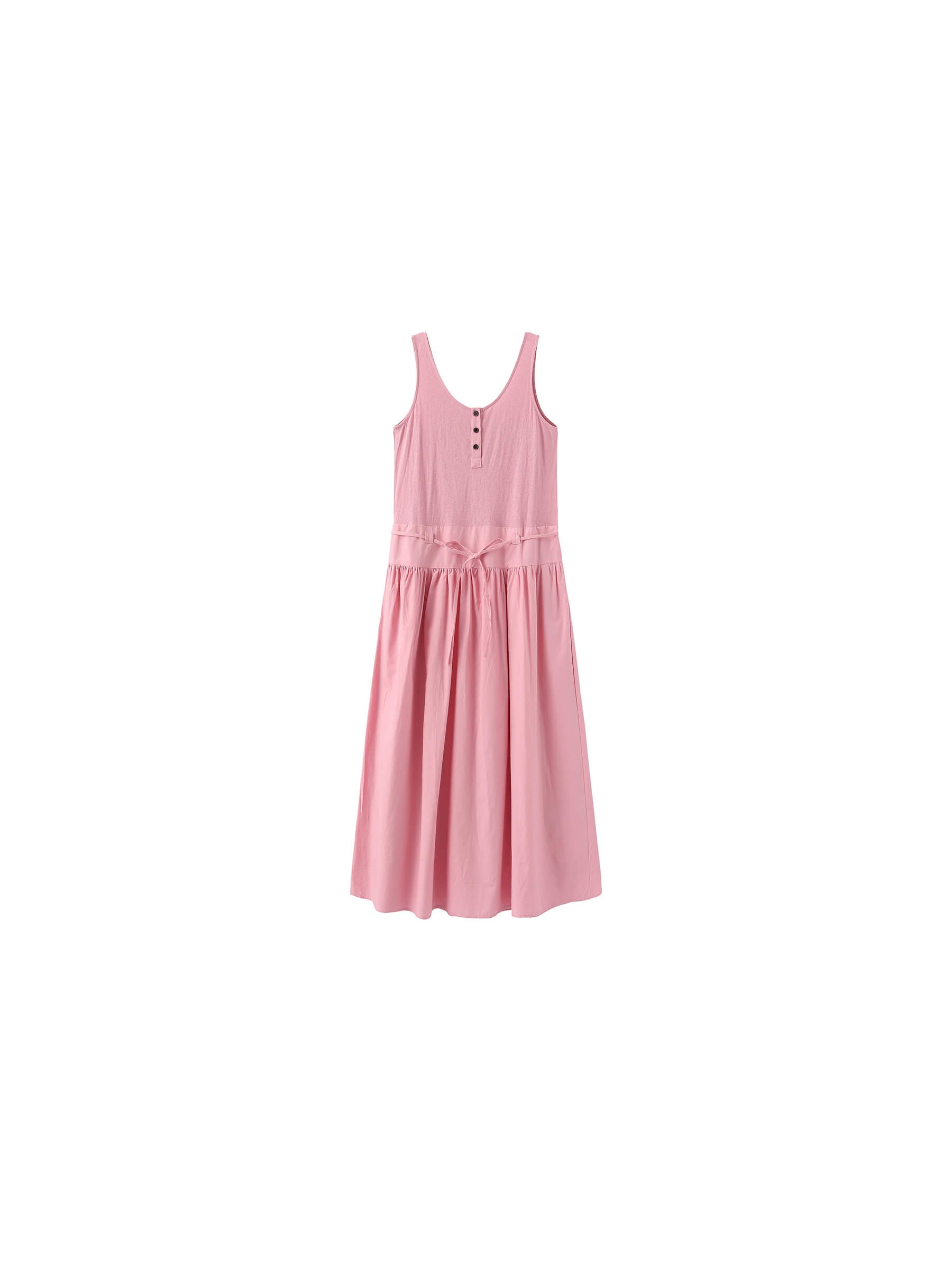 Panelled Henley Neck Vest Dress-15