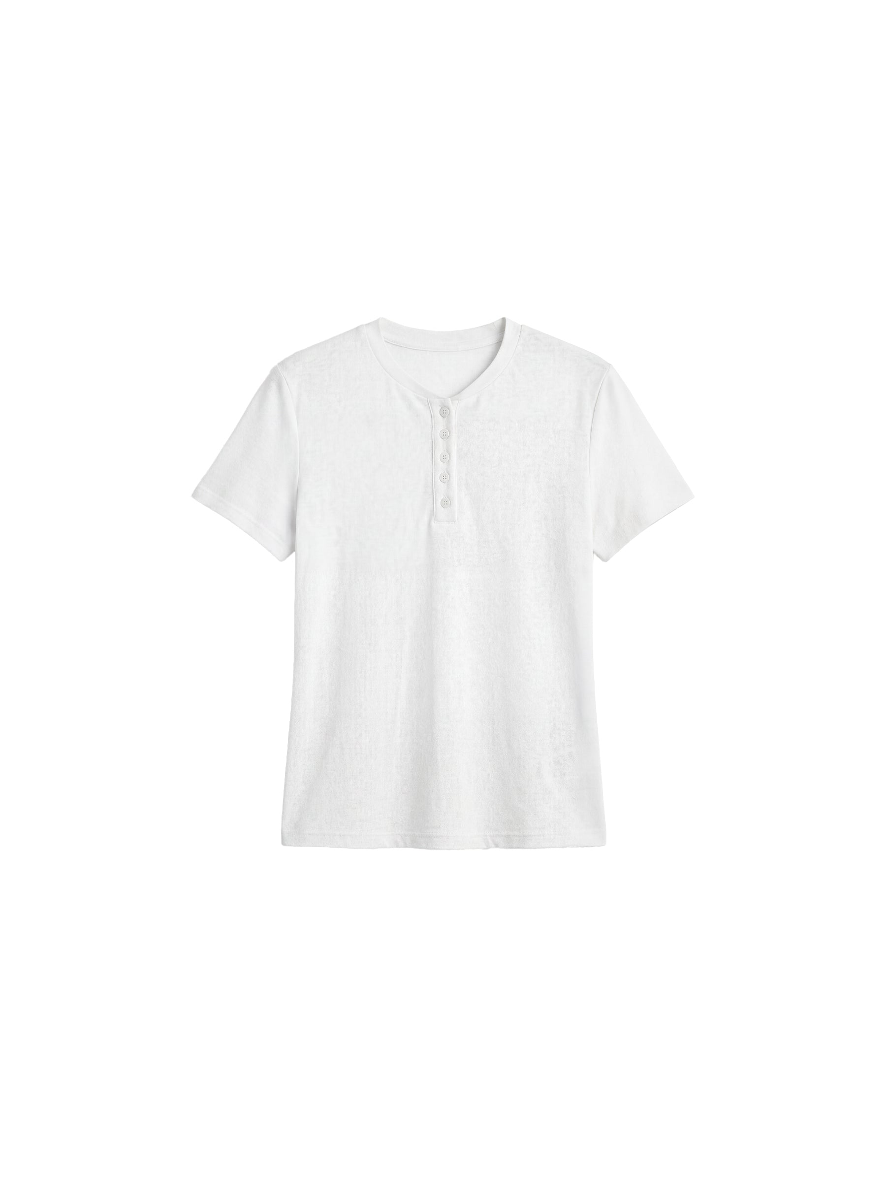 CUBIC Lyocell-Linen Blend Henley Neck Top-13