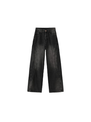 Vintage Style Straight leg Denim Jeans