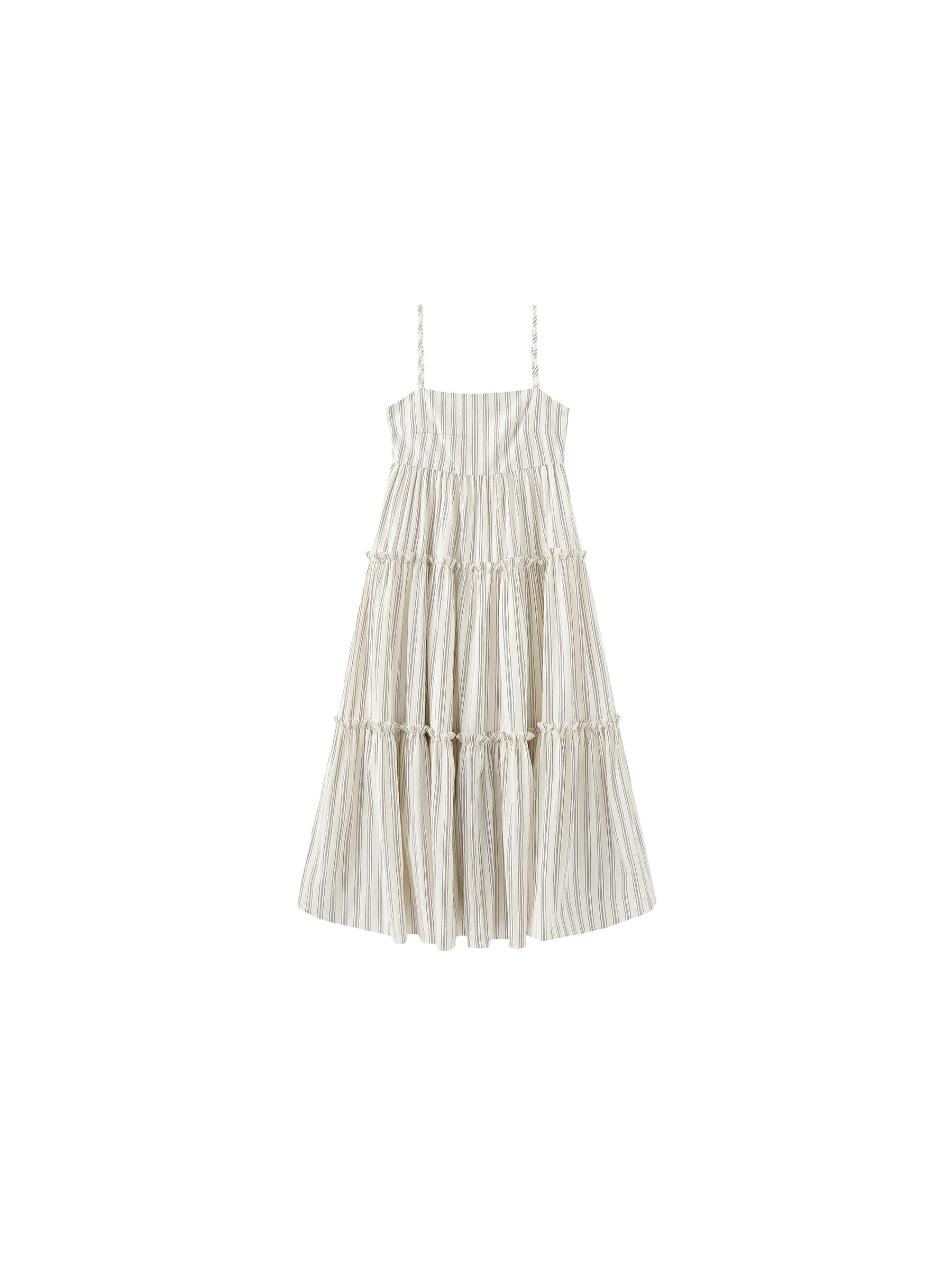 Strap Striped Cake Dress-13