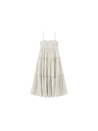 Strap Striped Cake Dress