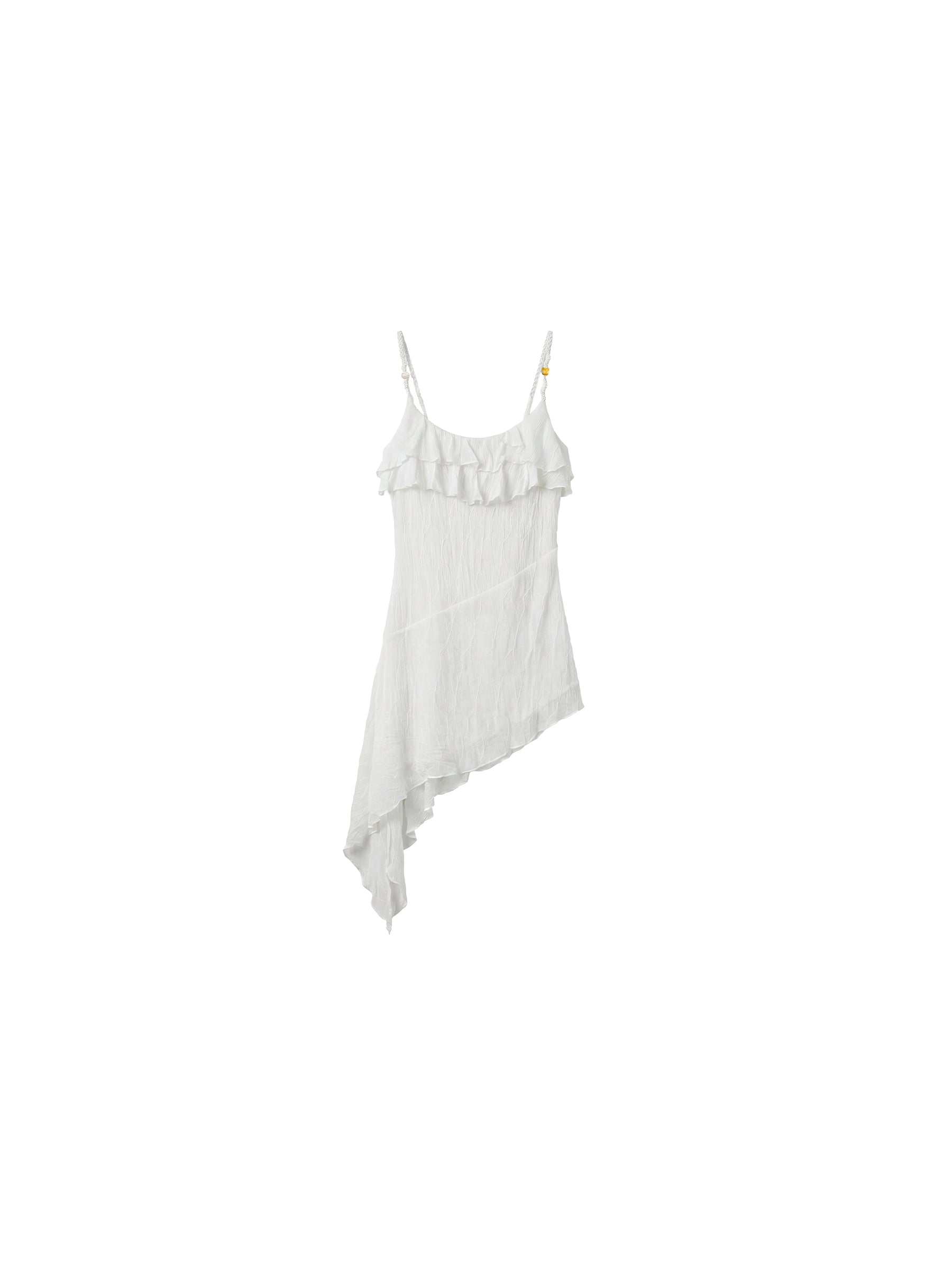 CUBIC Textured Ruffle Neck Lace Strap Camisole-13