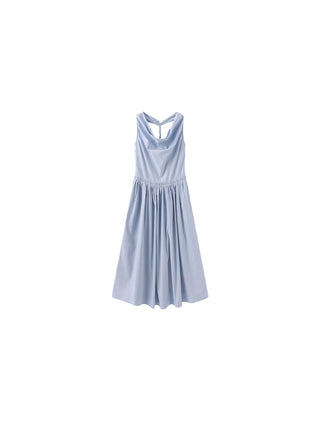 100% Cotton Halter Neck Cowl Dress
