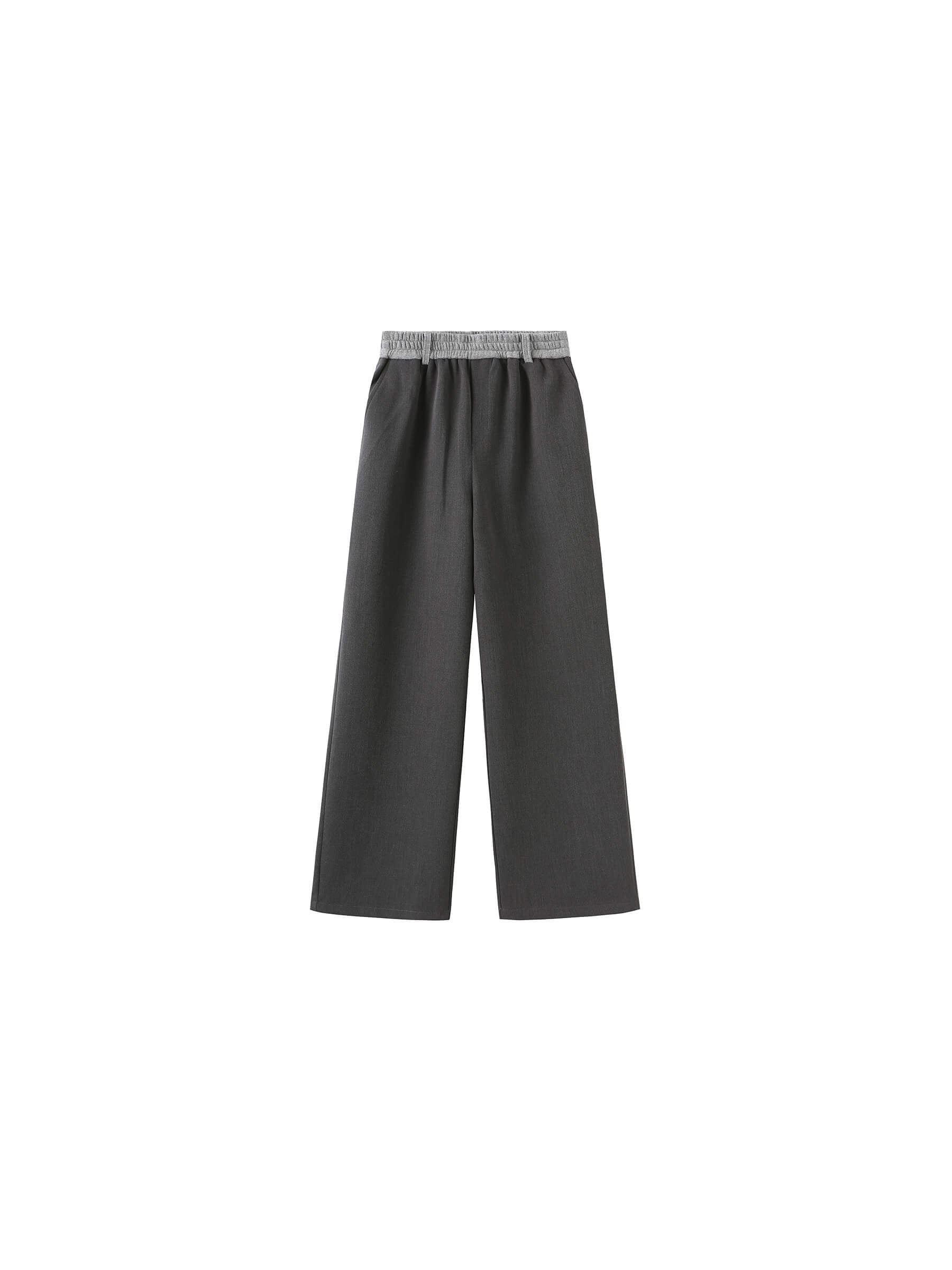 Colorblock Casual Straight Trousers-15
