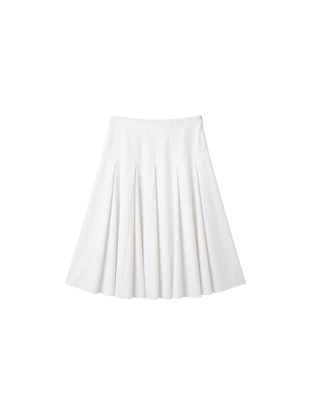 CUBIC Pleated Flared Midi Skirt-13