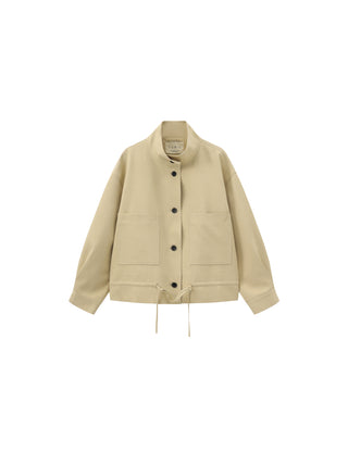 CUBIC Lyocell Drawstring Short Trench Coat