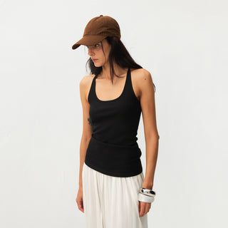 C by CUBIC Slim-Fit Sleeveless Knit Tank Top