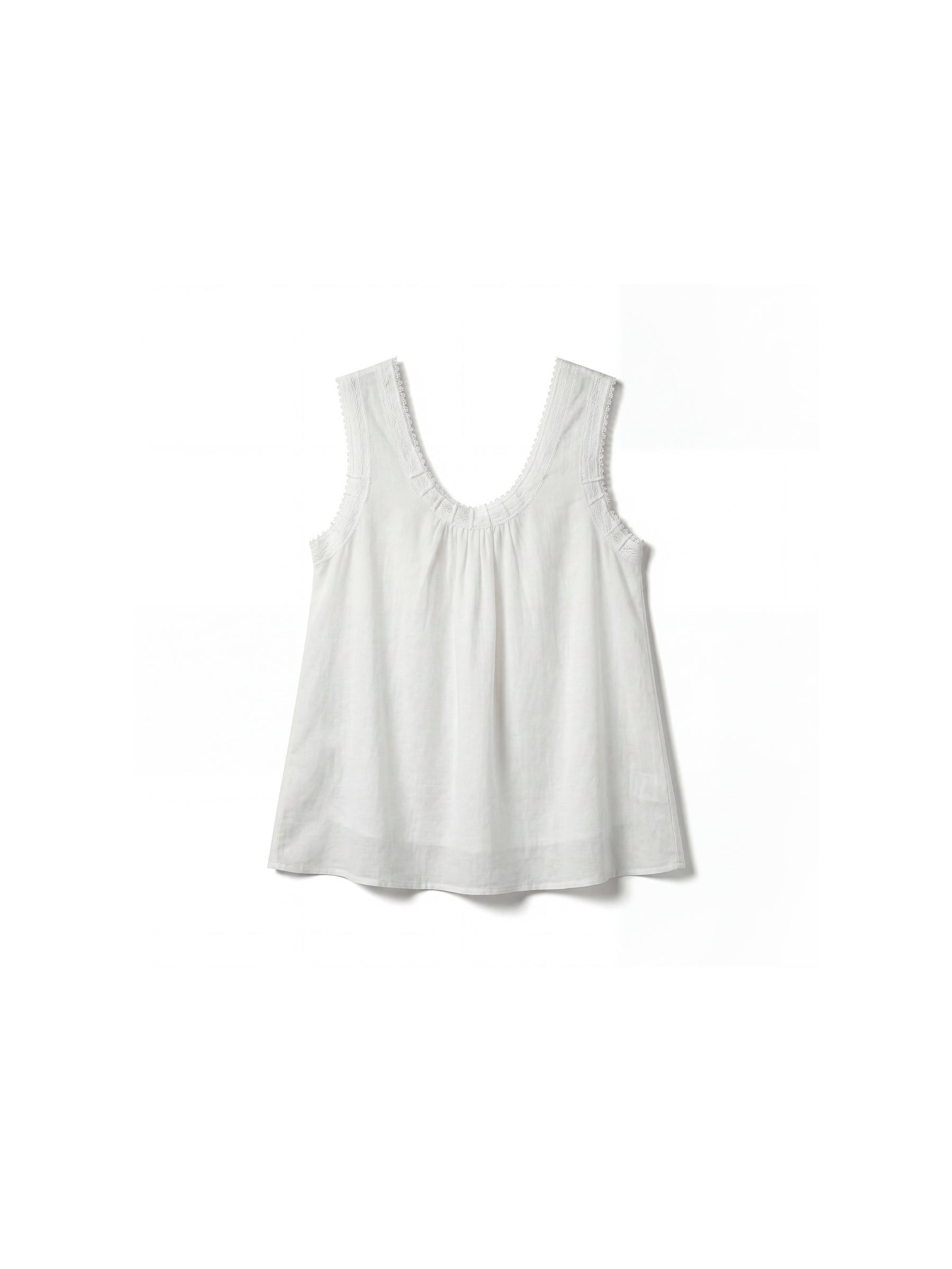 CUBIC Lace Trim Scoop Neck Sleeveless Top-13