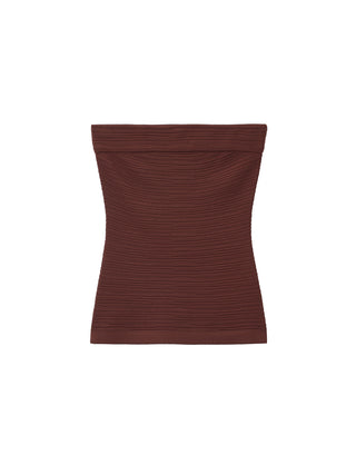 Sculpted Textured Fitted Knit Top