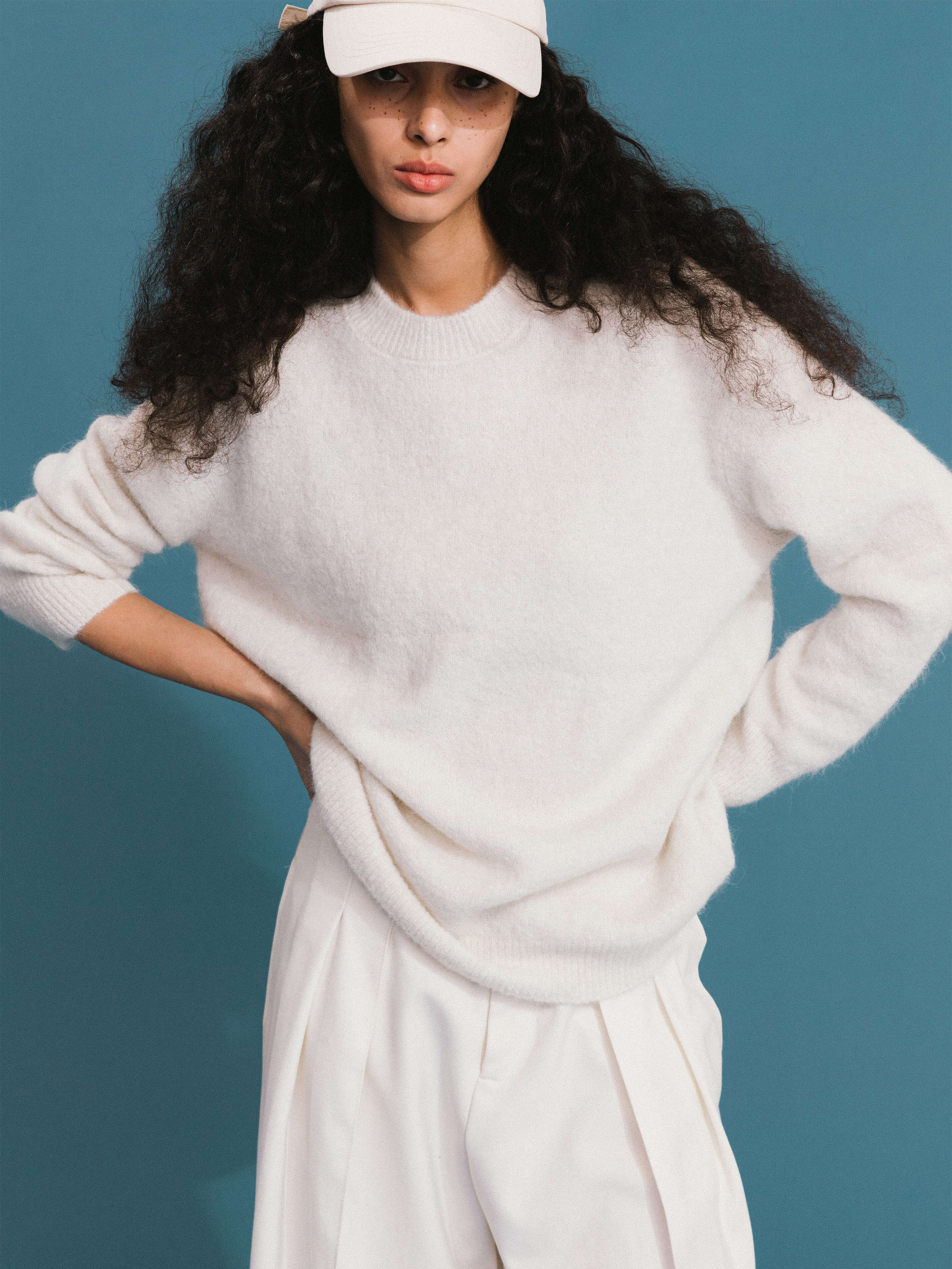 ONE BY CUBIC Brushed Alpaca Knitwear Jumper-15