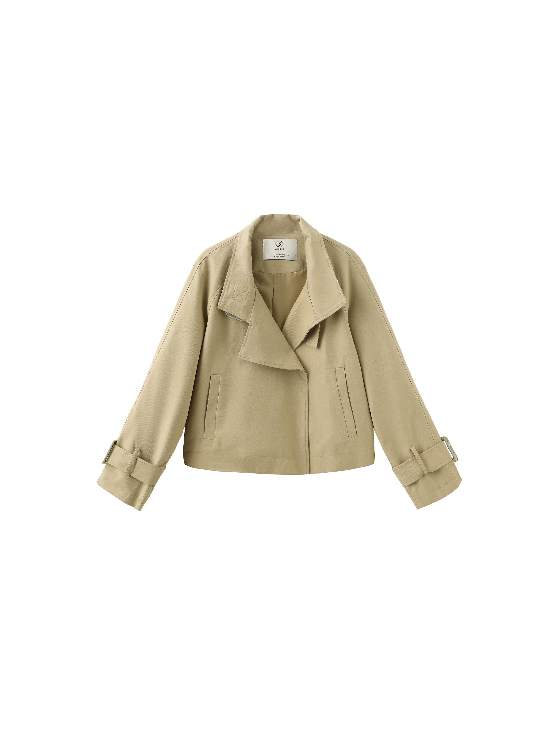 Overlay Cropped Trench Coat-13