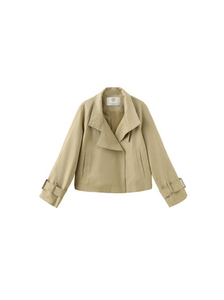 Overlay Cropped Trench Coat