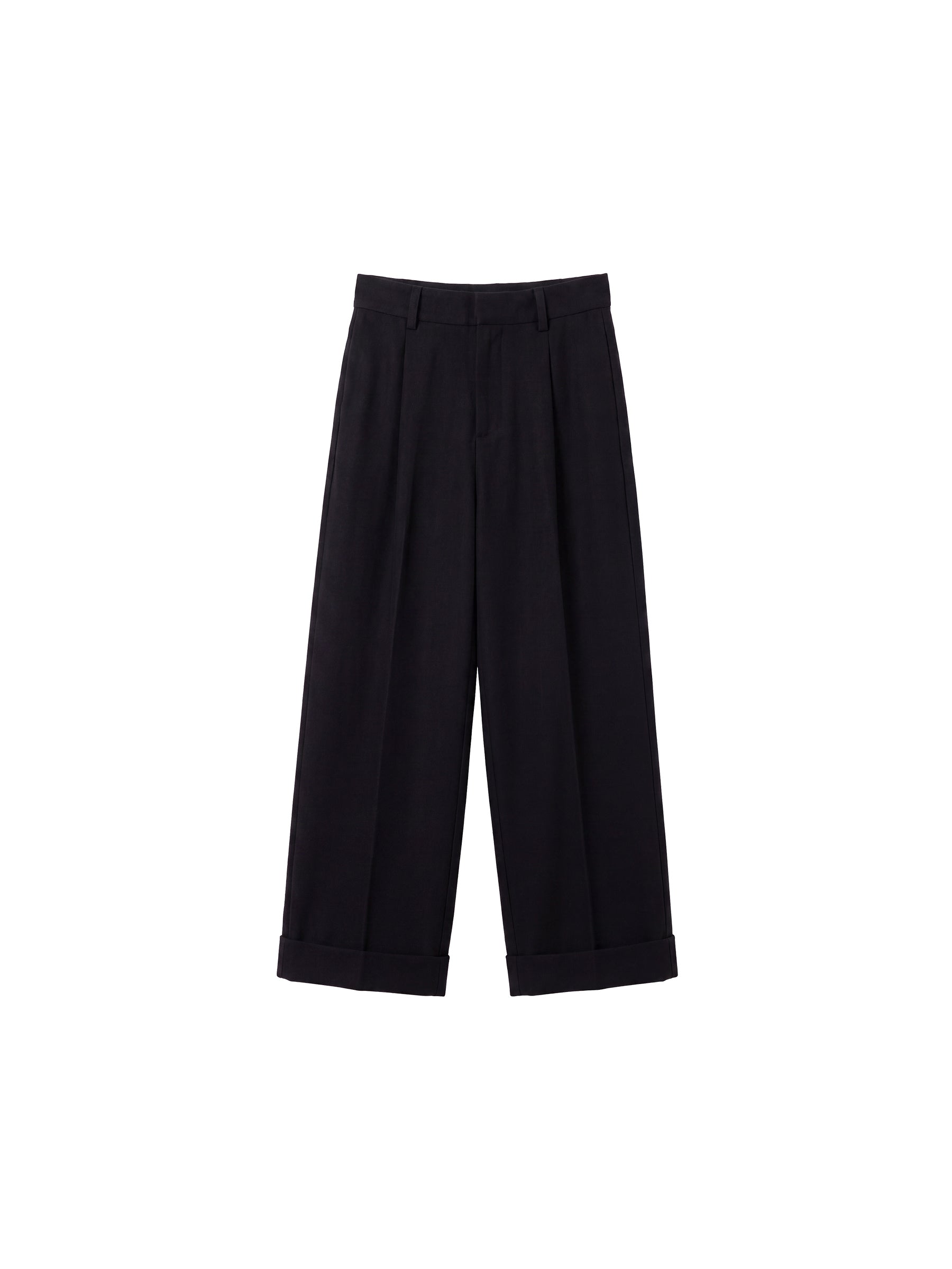 CUBIC Wool‑Blend Relaxed Straight‑Leg Trousers-13