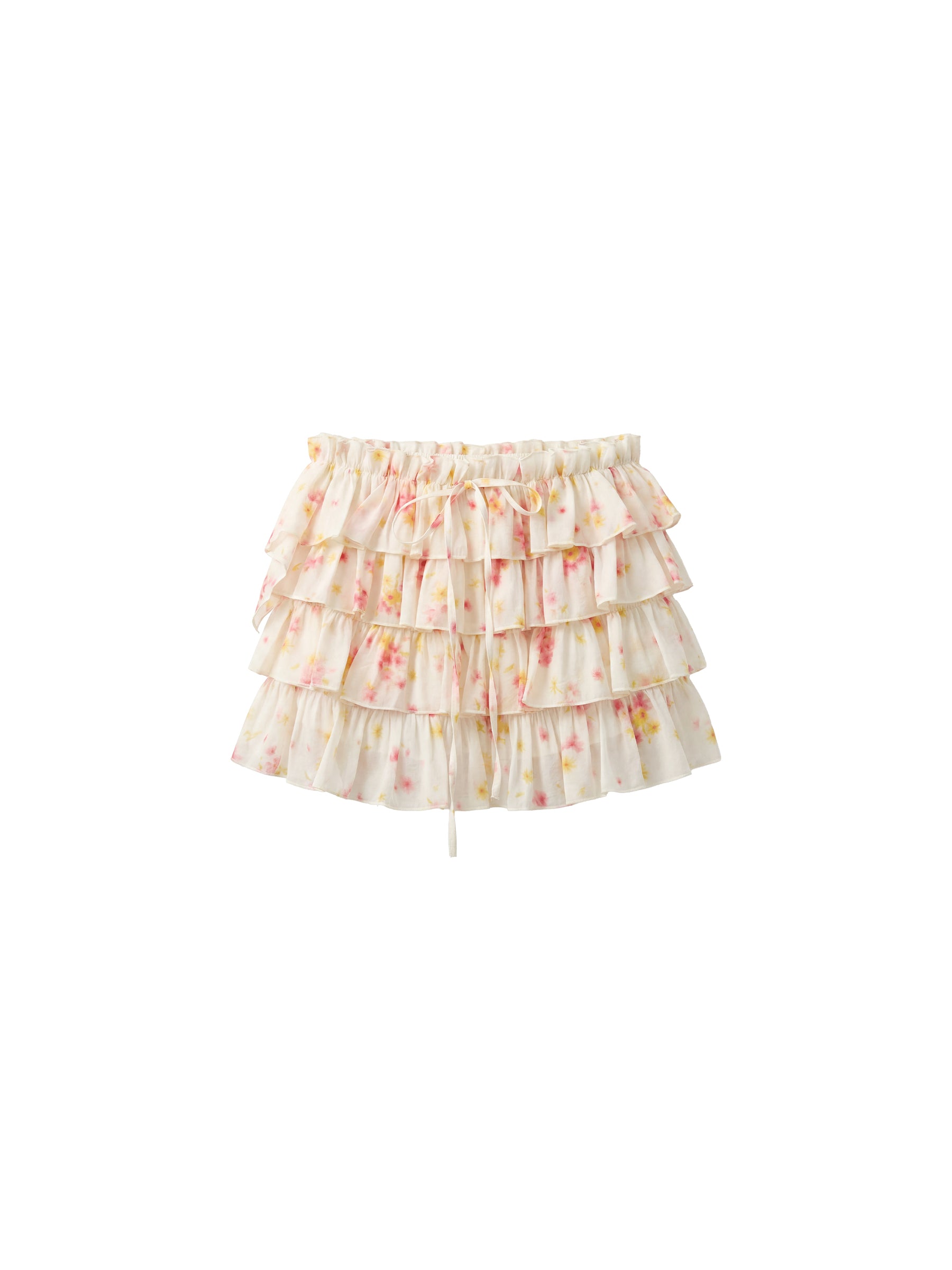 CUBIC Layered Ruffle Tiered Mini Skirt-13