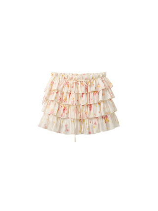 CUBIC Layered Ruffle Tiered Mini Skirt