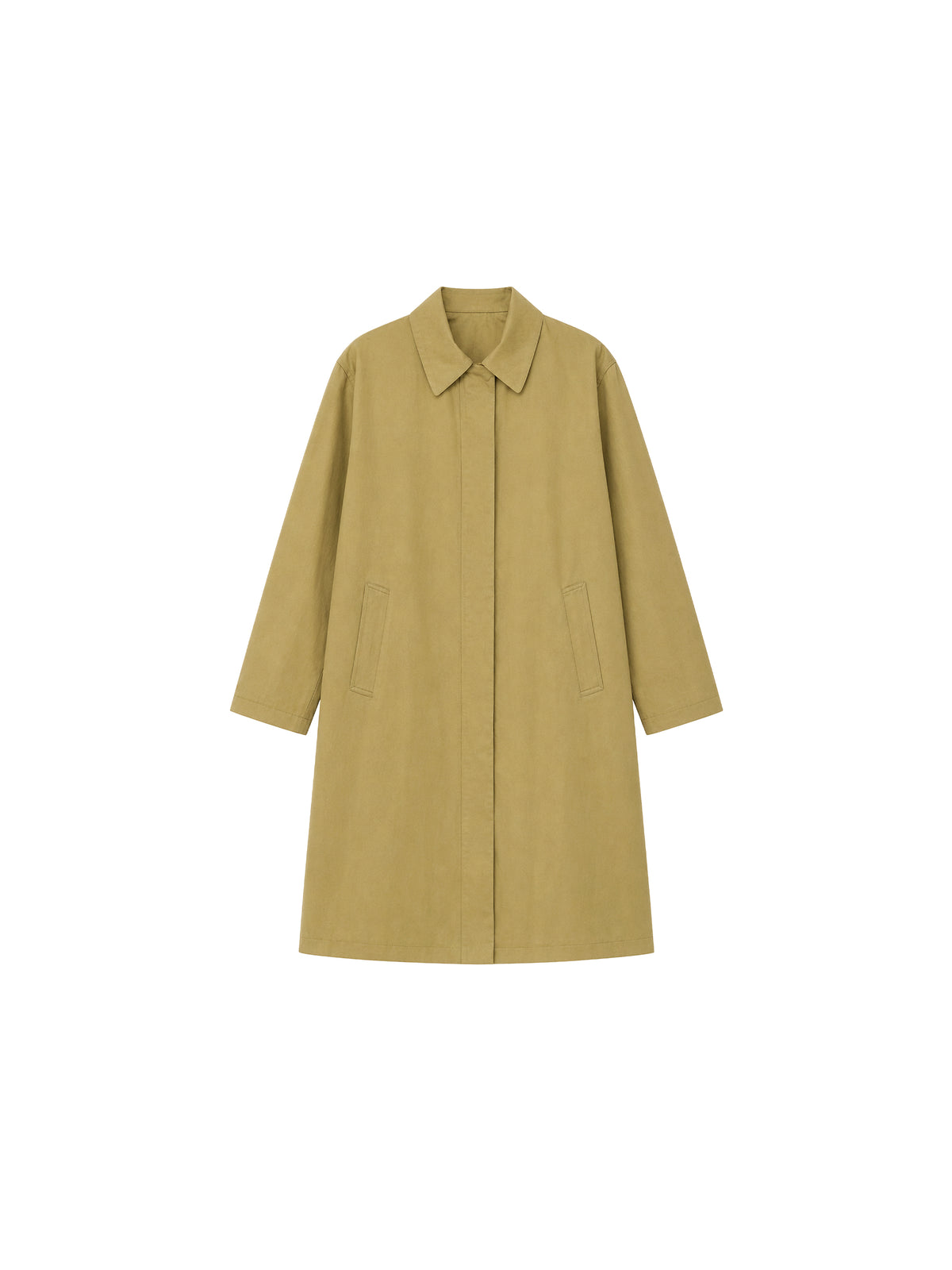 CUBIC Relaxed Point Collar Trench Coat-13
