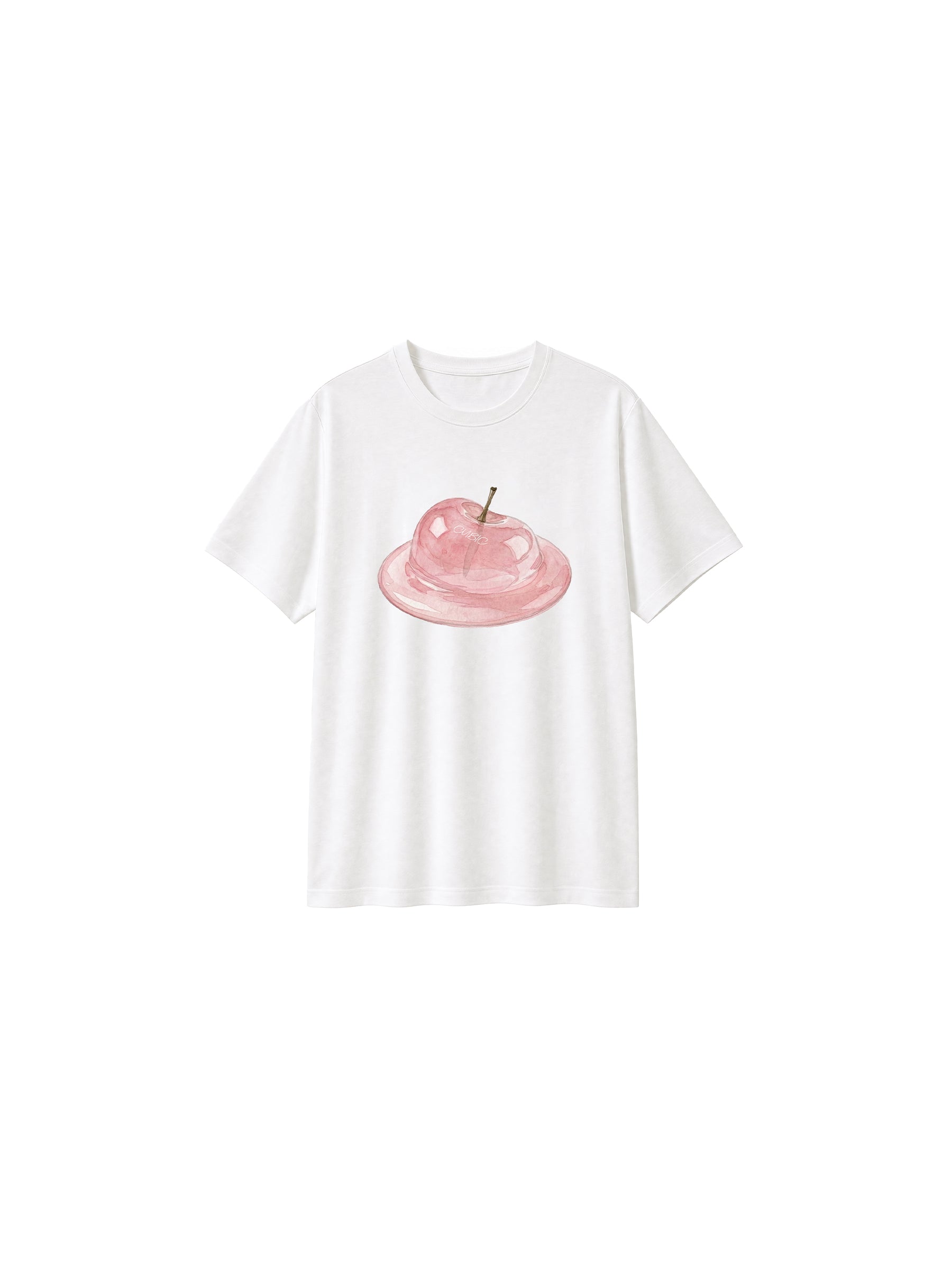 CUBIC Apple Print Oversized T-shirt-13