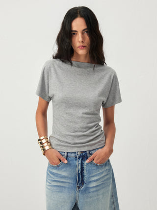 CUBIC Lyocell Blend Off-Shoulder Fitted Top