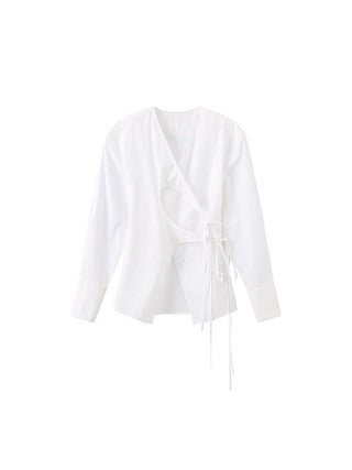 V-Neck Criss-Crossed Layered Blouse