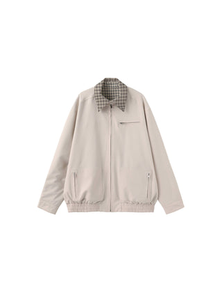 Reversible Jacket with Color-Block Collar